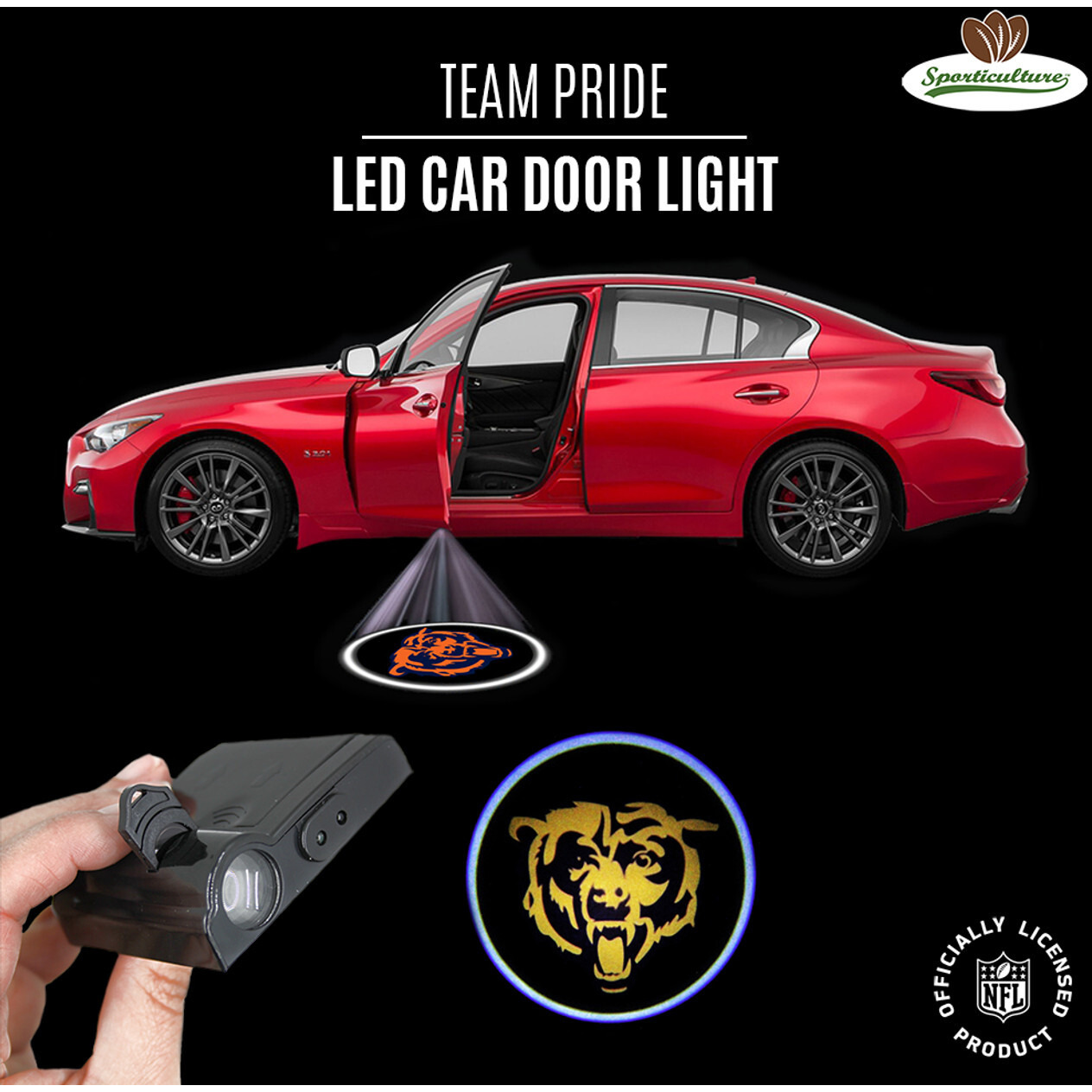 Chicago Bears Car Door Light LED
