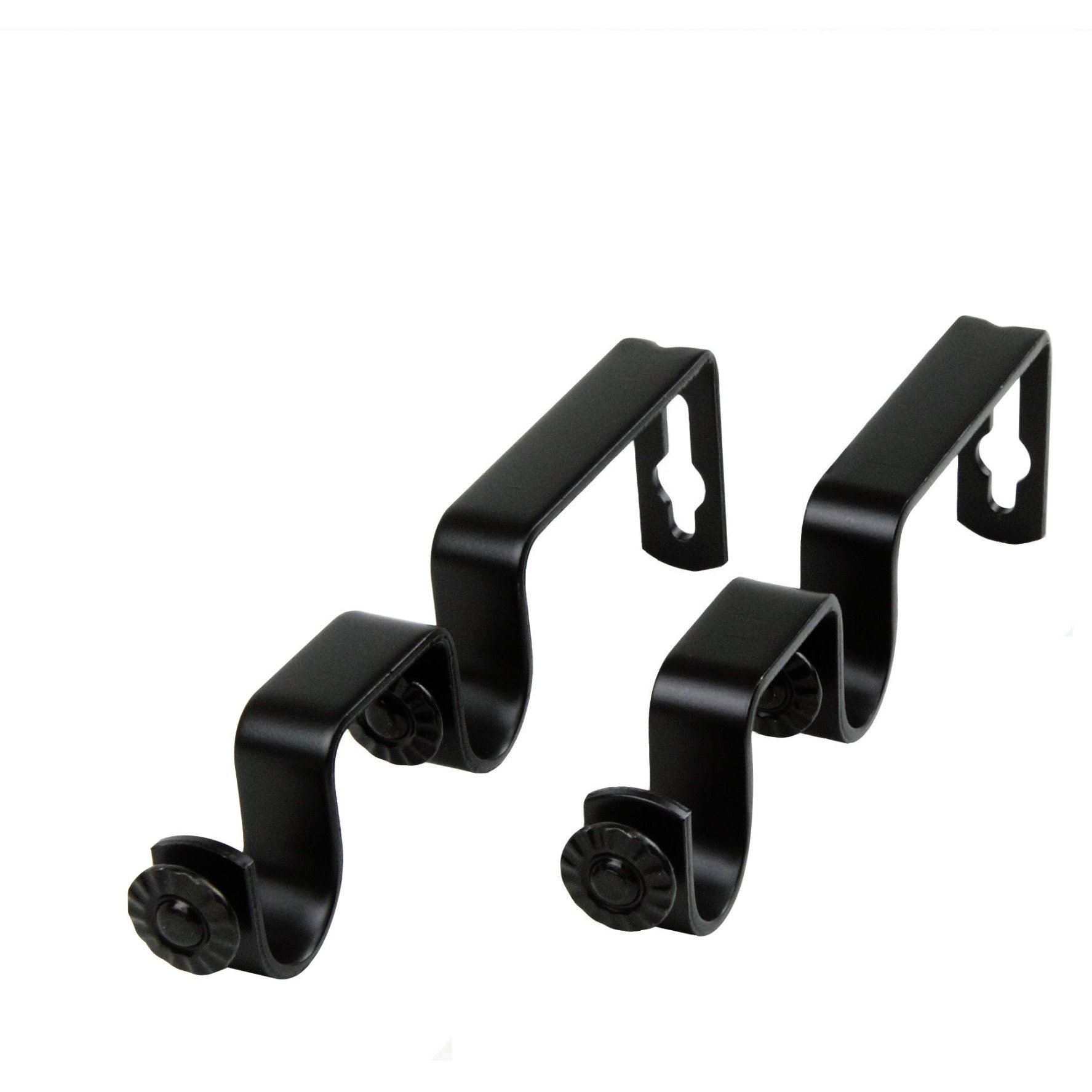 13/16 inch Rod Double Bracket Pair - Black