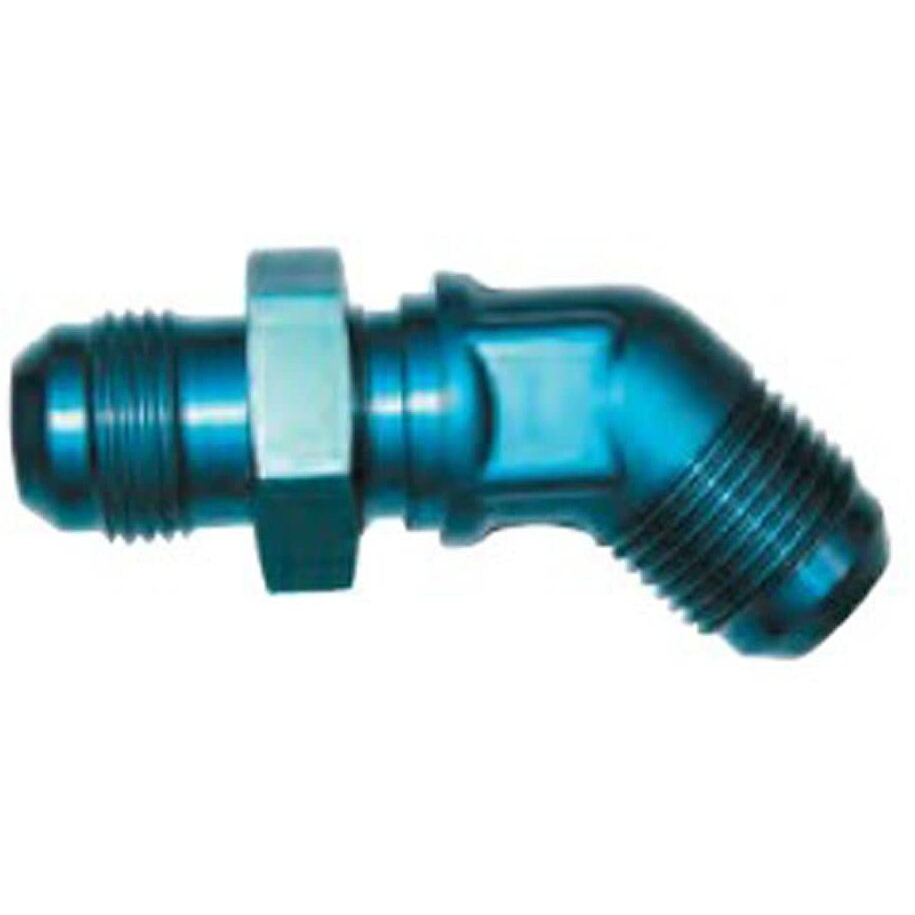-6AN BLU 45 DEGREE BULKHEAD FLARE