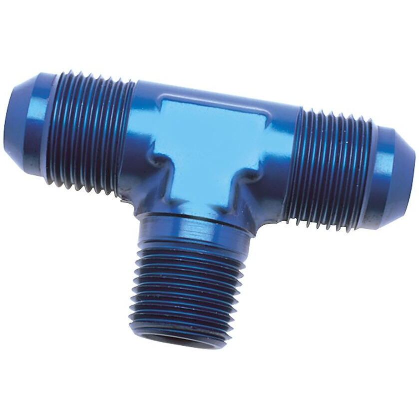 -8ANX3/8 NPTF BLU FLAR TO PIPE TEE