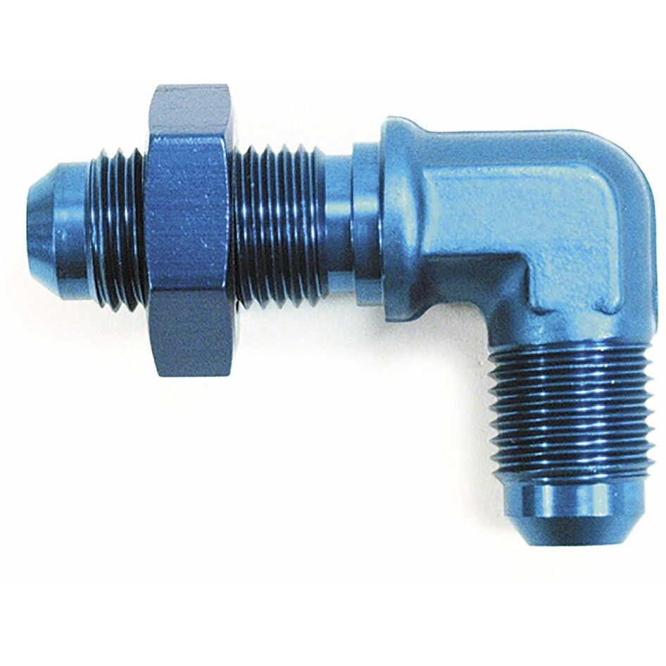 -4AN 90 DEGREE BULKHEAD FLARE - BLU