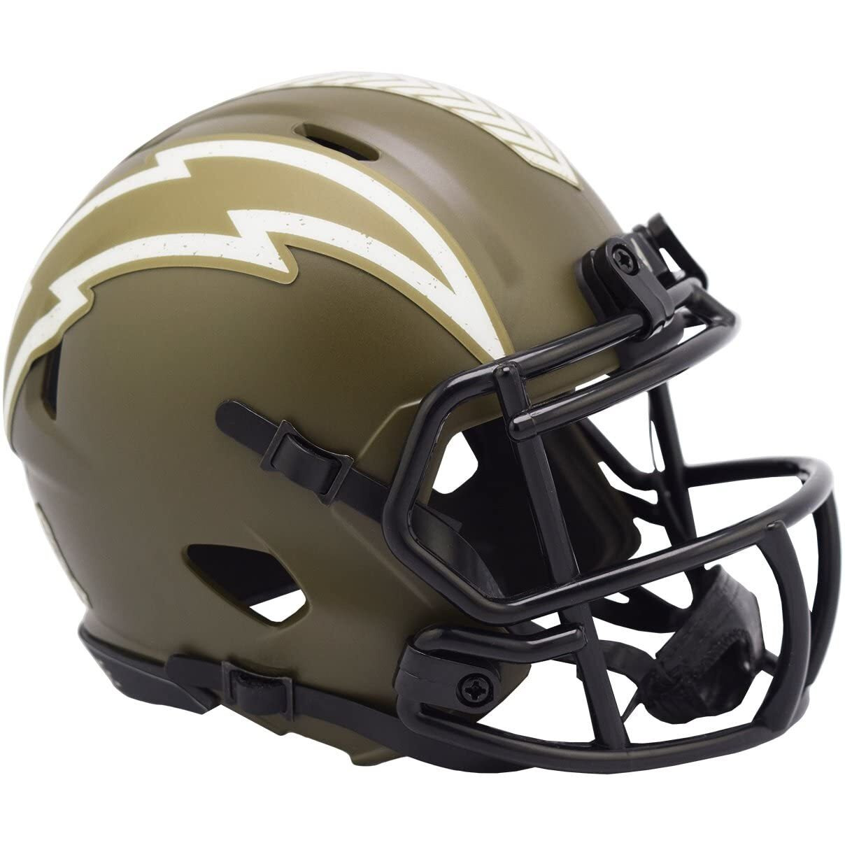 Los Angeles Chargers Helmet Riddell Replica Mini Speed Style Salute To Service