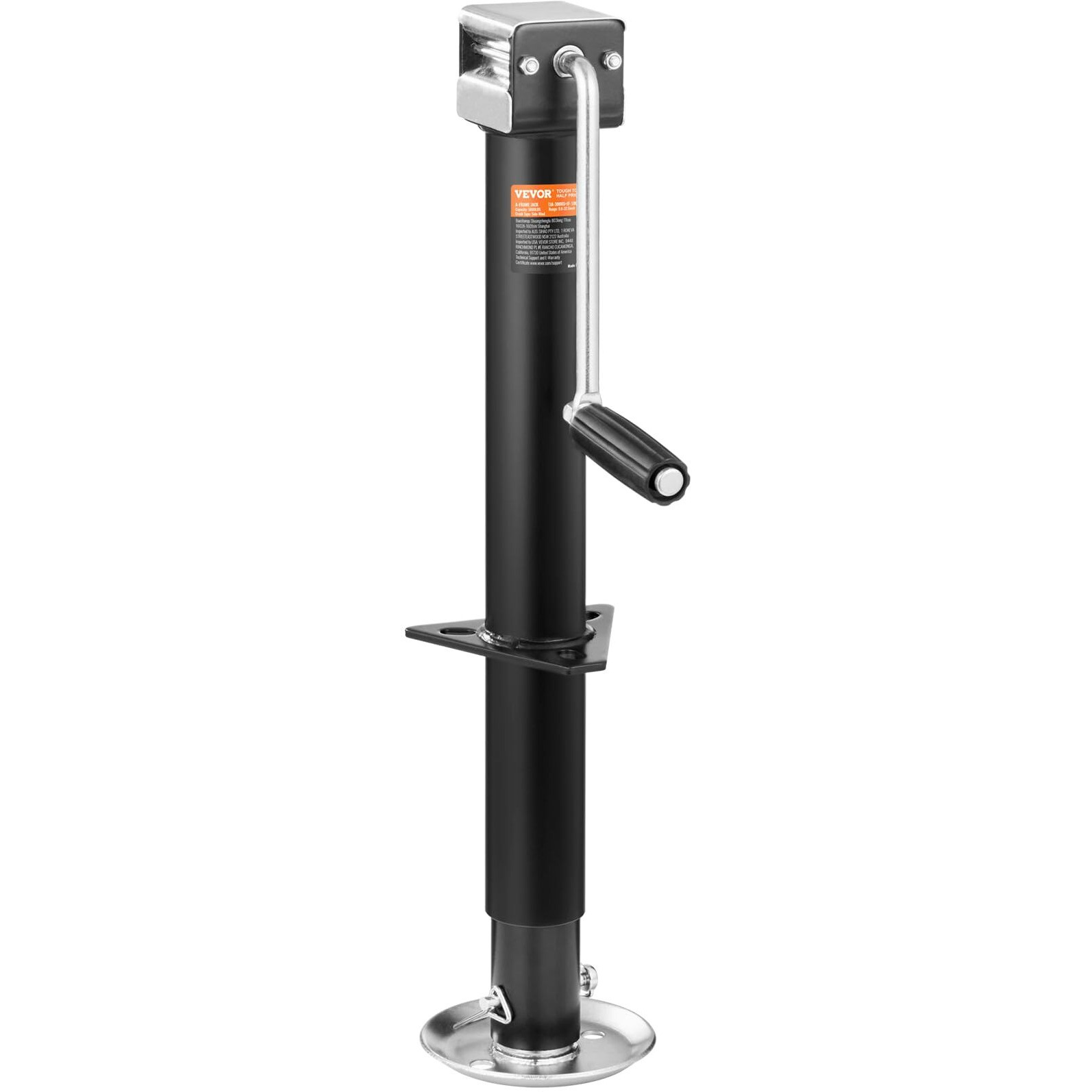 VEVOR Trailer Jack, Trailer Tongue Jack A-frame Bolt on Weight Capacity 2000 lb, Trailer Jack Stand with Handle for lifting RV Trailer, Horse Trailer, Utility Trailer, Yacht Trailer