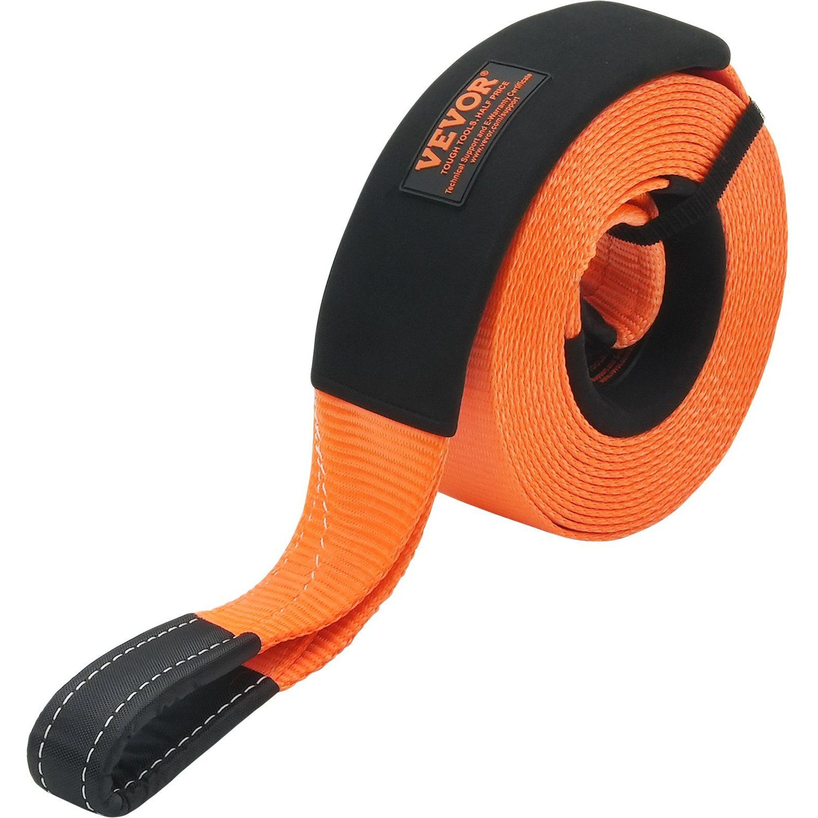 VEVOR Heavy Duty Tow Strap Recovery Kit 3" x 30 ft (MBS-36,000 lbs) Tree Saver Winch Strap, Triple Reinforced Loop & Protective Sleeves & Storage Bag , 3/4" D-Ring Shackles, for Truck Jeep SUV ATV