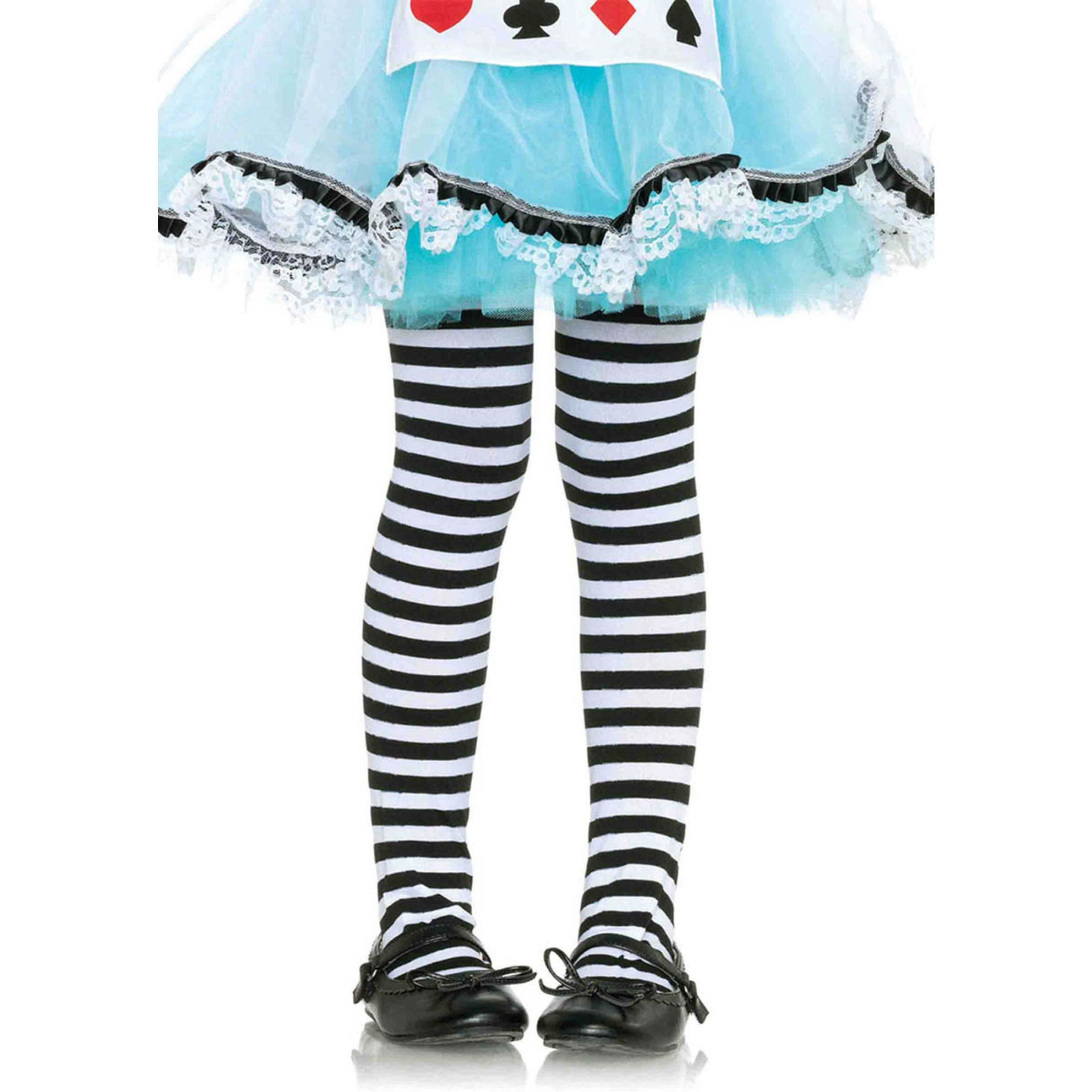 Girl Stripe Tights MEDIUM BLACK/WHITE