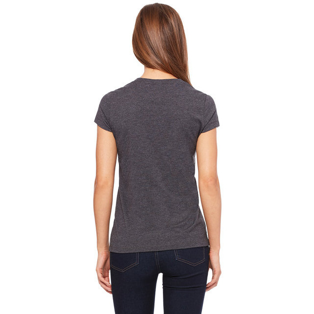 Ladies Jersey Short-Sleeve V-Neck T-Shirt - DARK gRY HEATHER - S(D0102H7WI96)