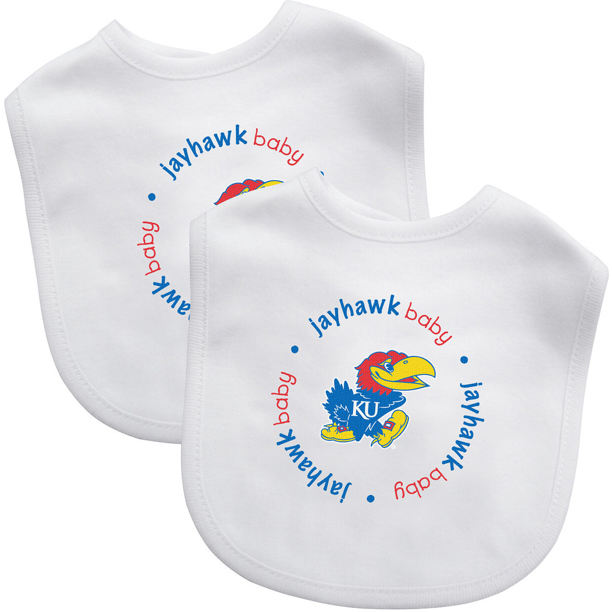 Kansas Jayhawks Baby Bib 2 Pack