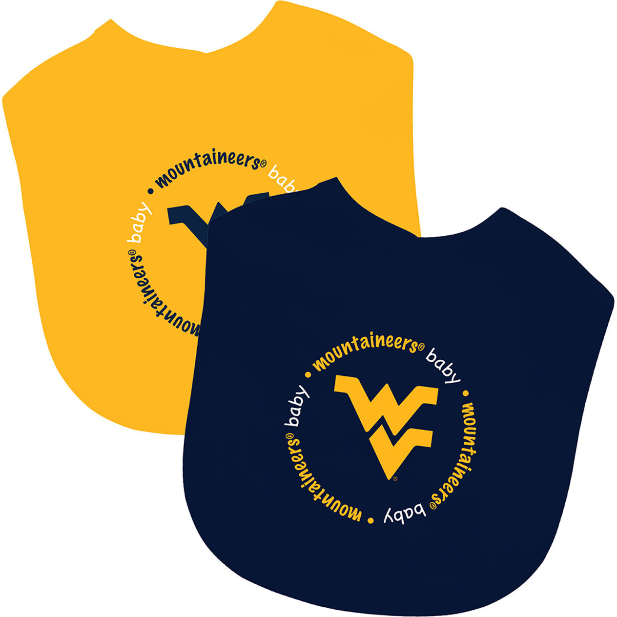 West Virginia Mountaineers Baby Bib 2 Pack