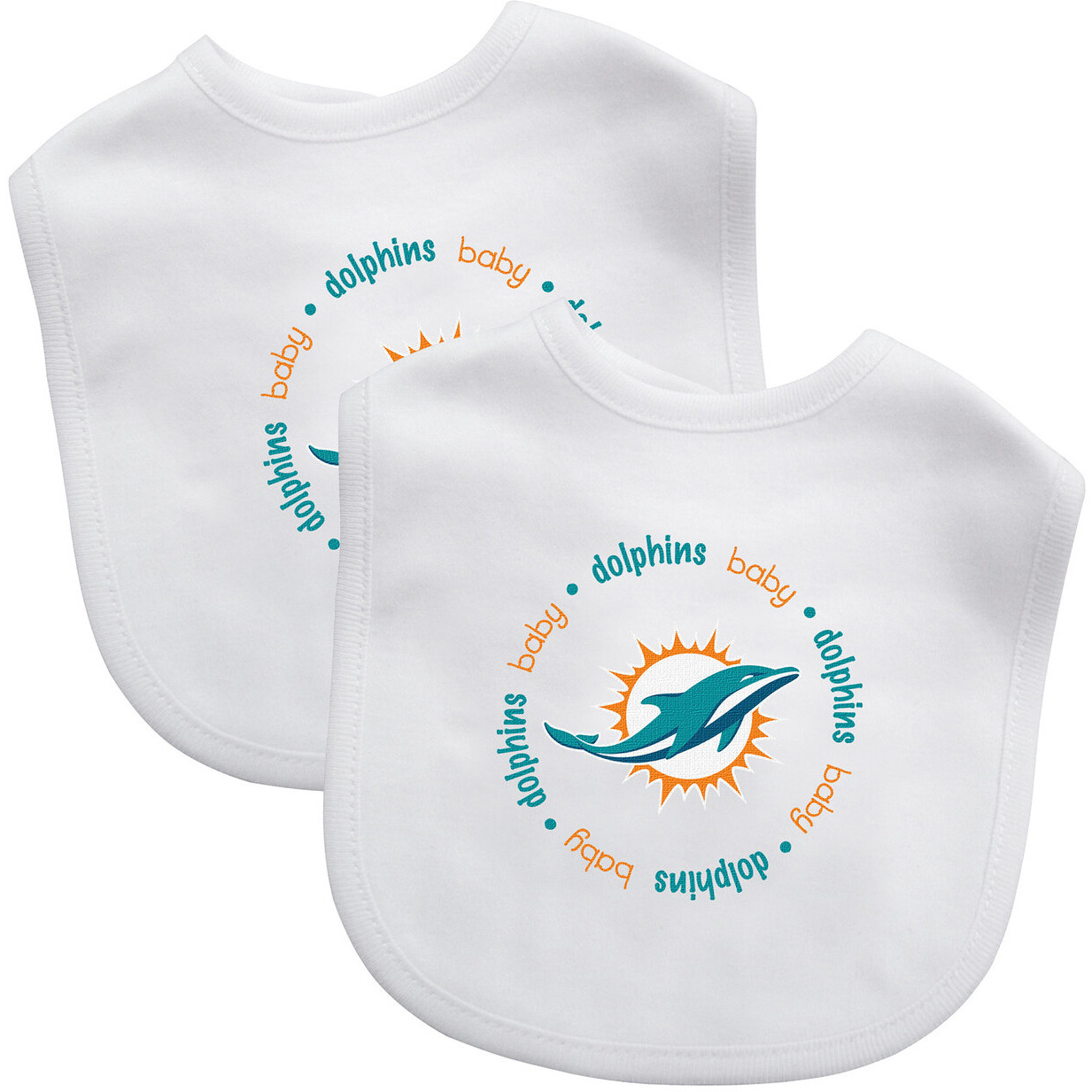 Miami Dolphins Baby Bib 2 Pack