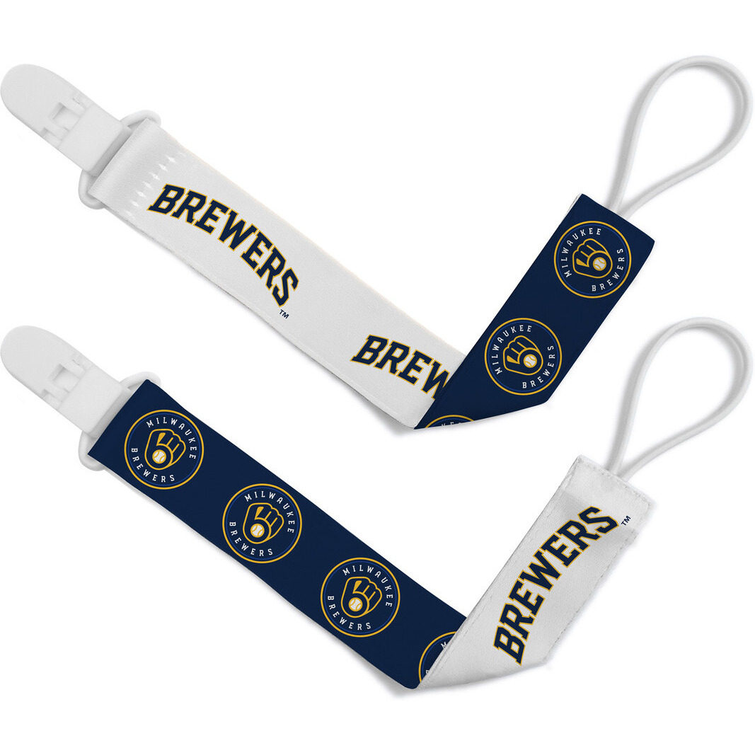 Milwaukee Brewers Pacifier Clips 2 Pack