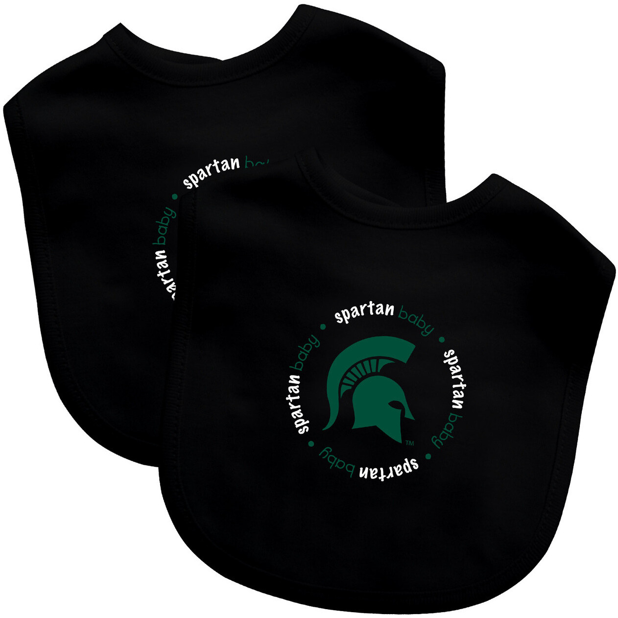 Michigan State Spartans Baby Bib 2 Pack
