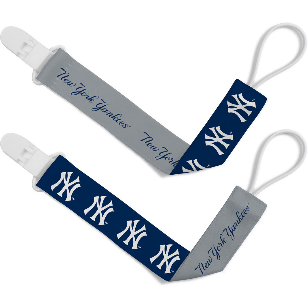 New York Yankees Pacifier Clips 2 Pack
