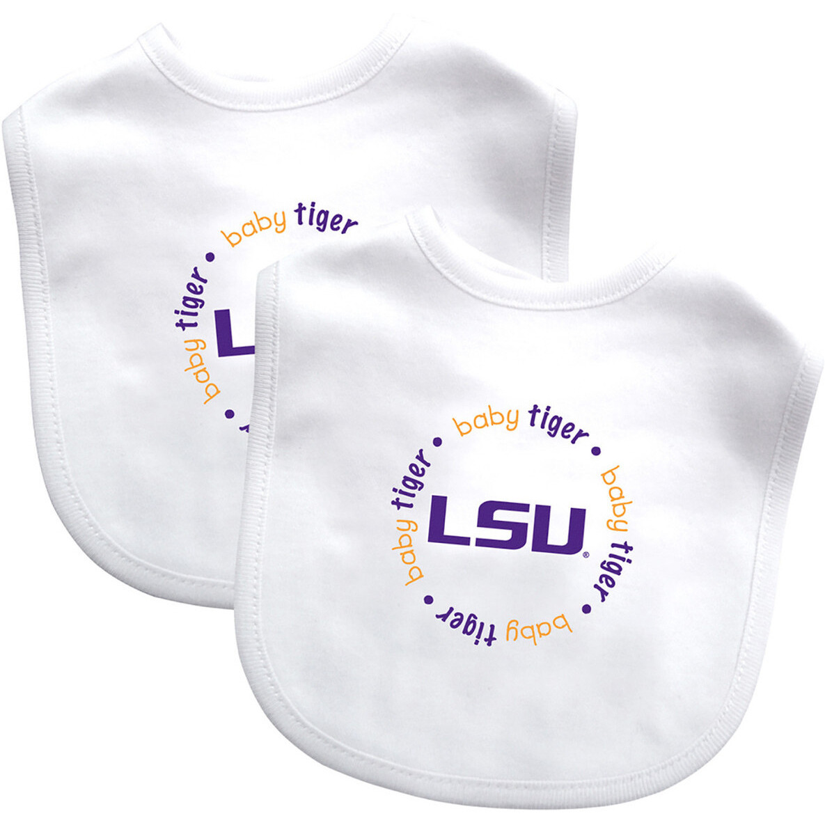 LSU Tigers Baby Bib 2 Pack