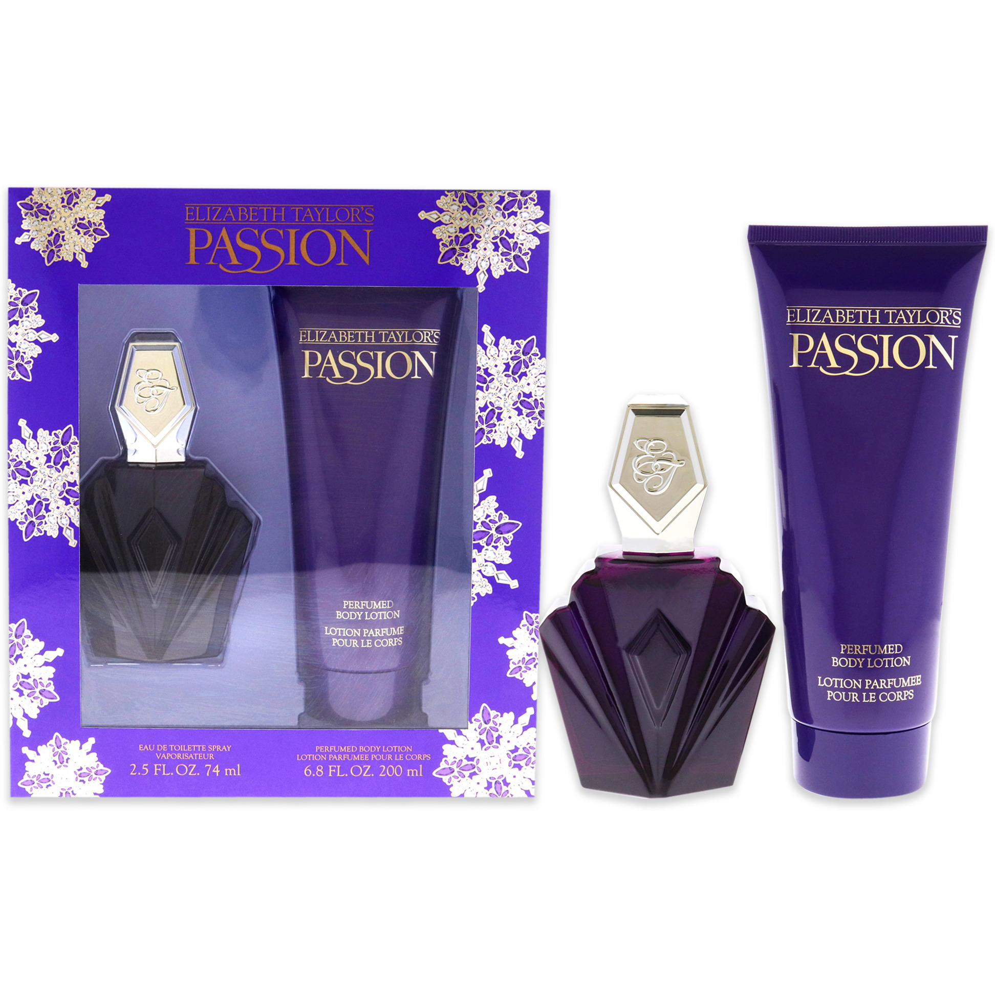 Passion by Elizabeth Taylor for Women - 2 Pc Gift Set 2.5oz EDT Spray, 6.8oz Perfumed Body Lotion