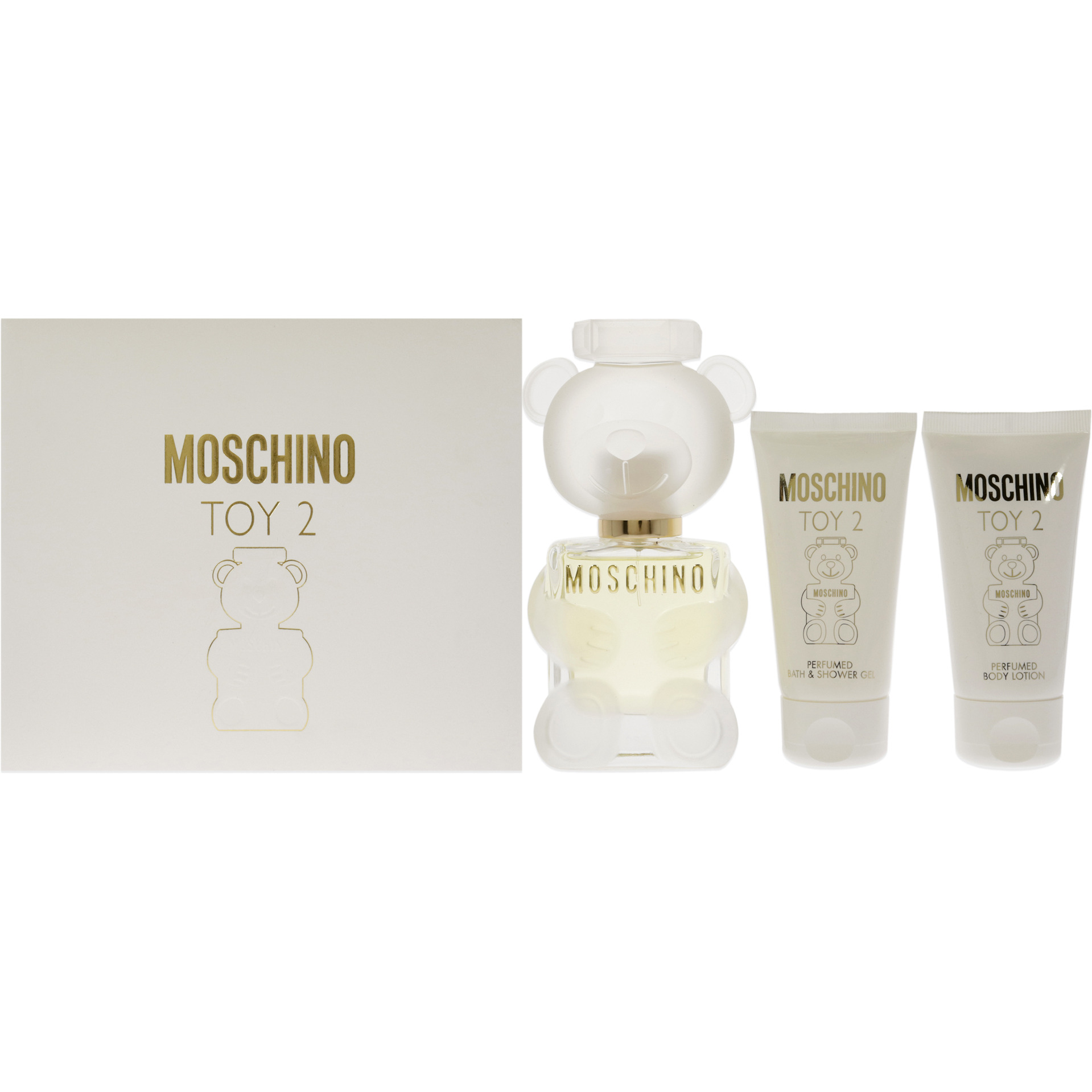 Moschino Toy 2 by Moschino for Women - 3 Pc Gift Set 1.7oz EDP Spray, 1.7oz Bath and Shower Gel, 1.7oz Body Lotion