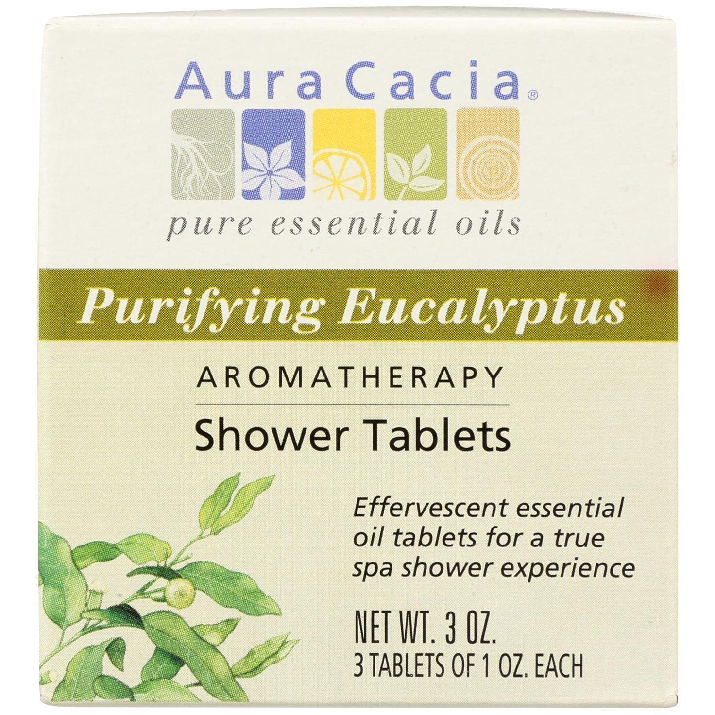 Aura cacia - Purifying Aromatherapy Shower Tablets Eucalyptus - 3 Tablets(D0102H5WN26)