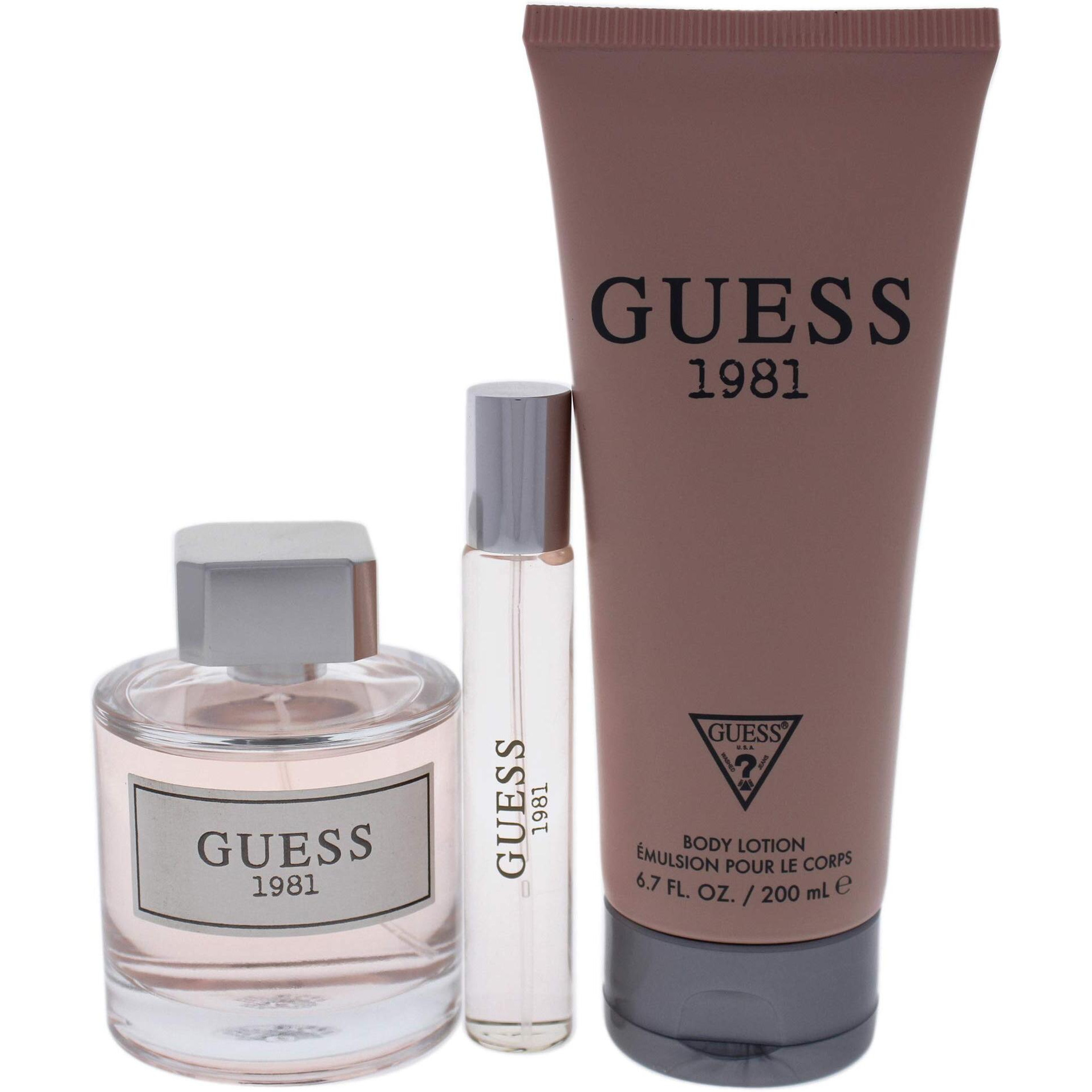 Guess 1981 by Guess for Women - 3 Pc Gift Set 3.4oz EDT Spray, 0.5oz Travel Spray, 6.7oz Body Lotion