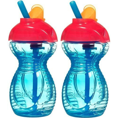 Munchkin Click Lock 2 Count Flip Straw Cup, 9 ounce, Assorted Colors