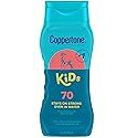 Coppertone SPF 70 Sunscreen Lotion for Kids, 1 Pediatrician Recommended Brand, Water Resistant, 8 Fl Oz Bottle