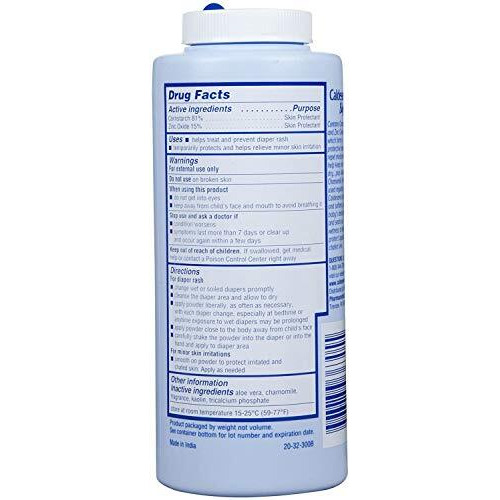 Caldesene Cornstarch Baby Powder with Zinc Oxide, Talc-Free Baby Powder, 5 Oz (2 Pack)