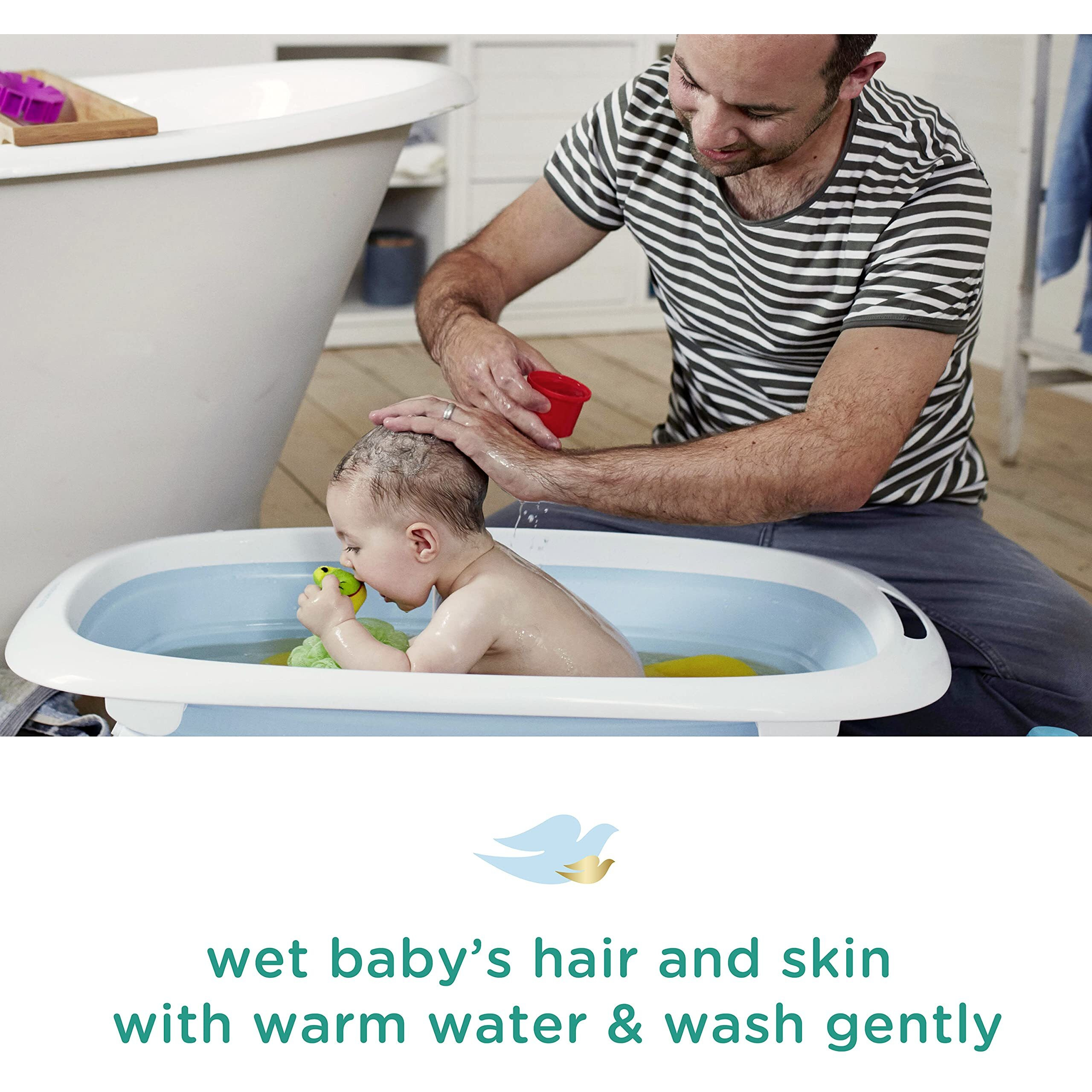 Baby Dove Sensitive Skin Care Baby Wash For Bath Time, Moisture Fragrance Free and Hypoallergenic, Washes Away Bacteria 20 oz