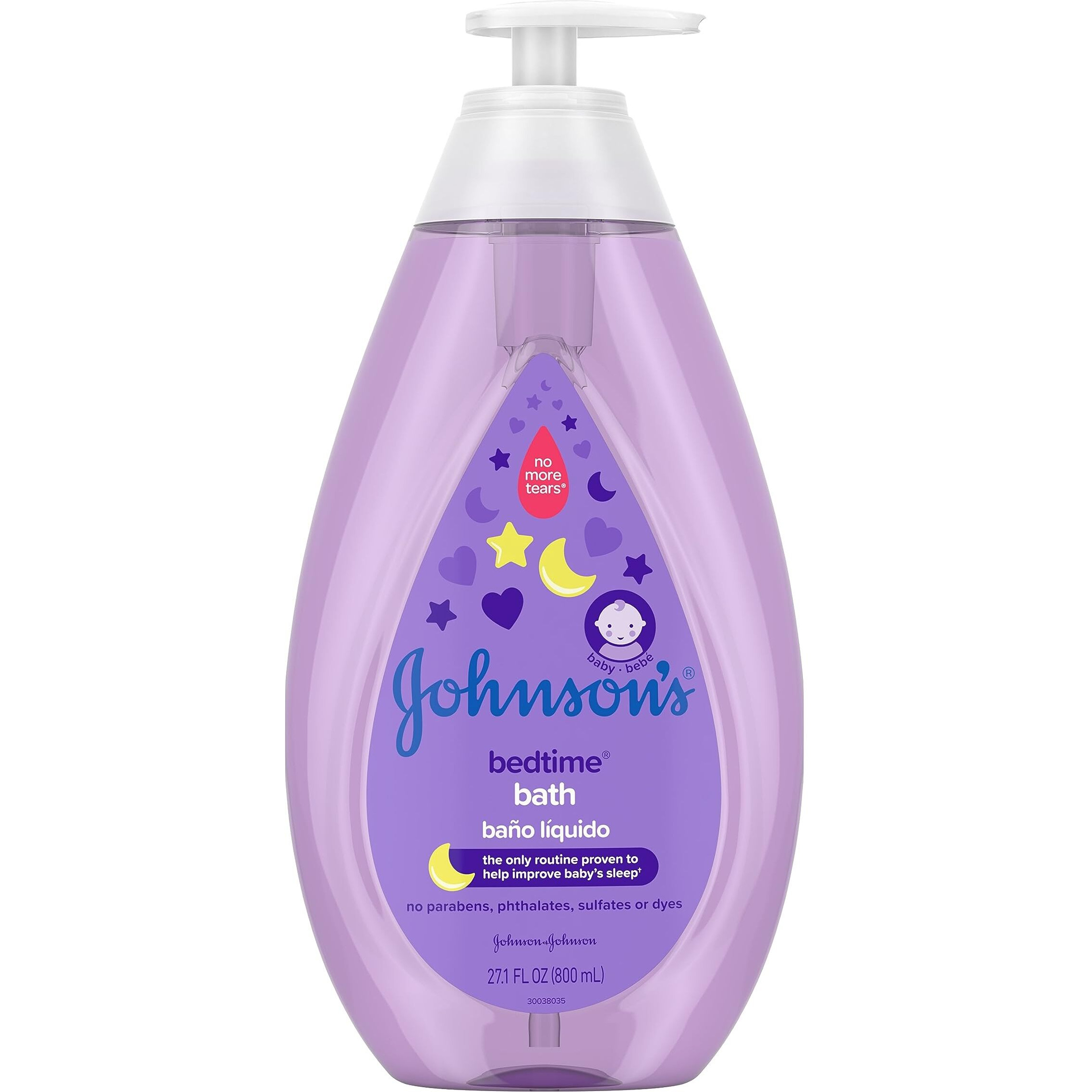 Johnson's Bedtime Baby Bath with Soothing NaturalCalm Aromas, Hypoallergenic & Tear Free Formula, 27.1 fl. oz