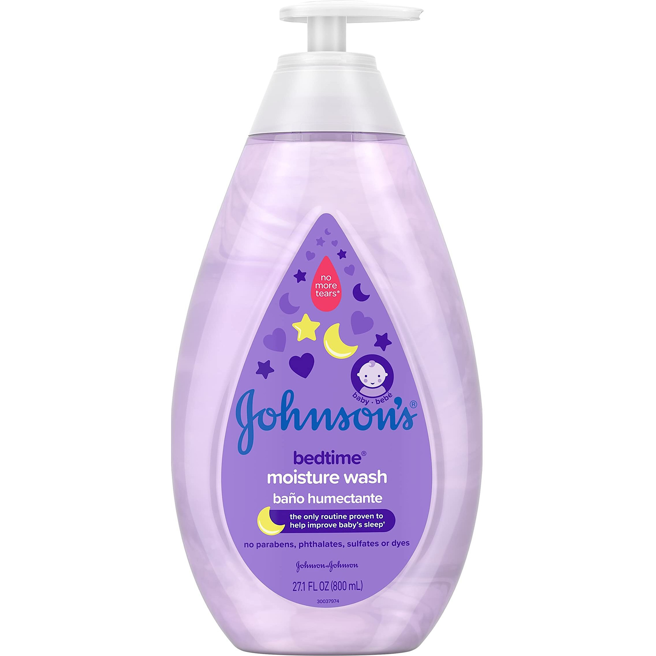 Johnson's Tear-Free Bedtime Baby Moisture Wash with Soothing NaturalCalm Aromas, 27.1 fl. oz