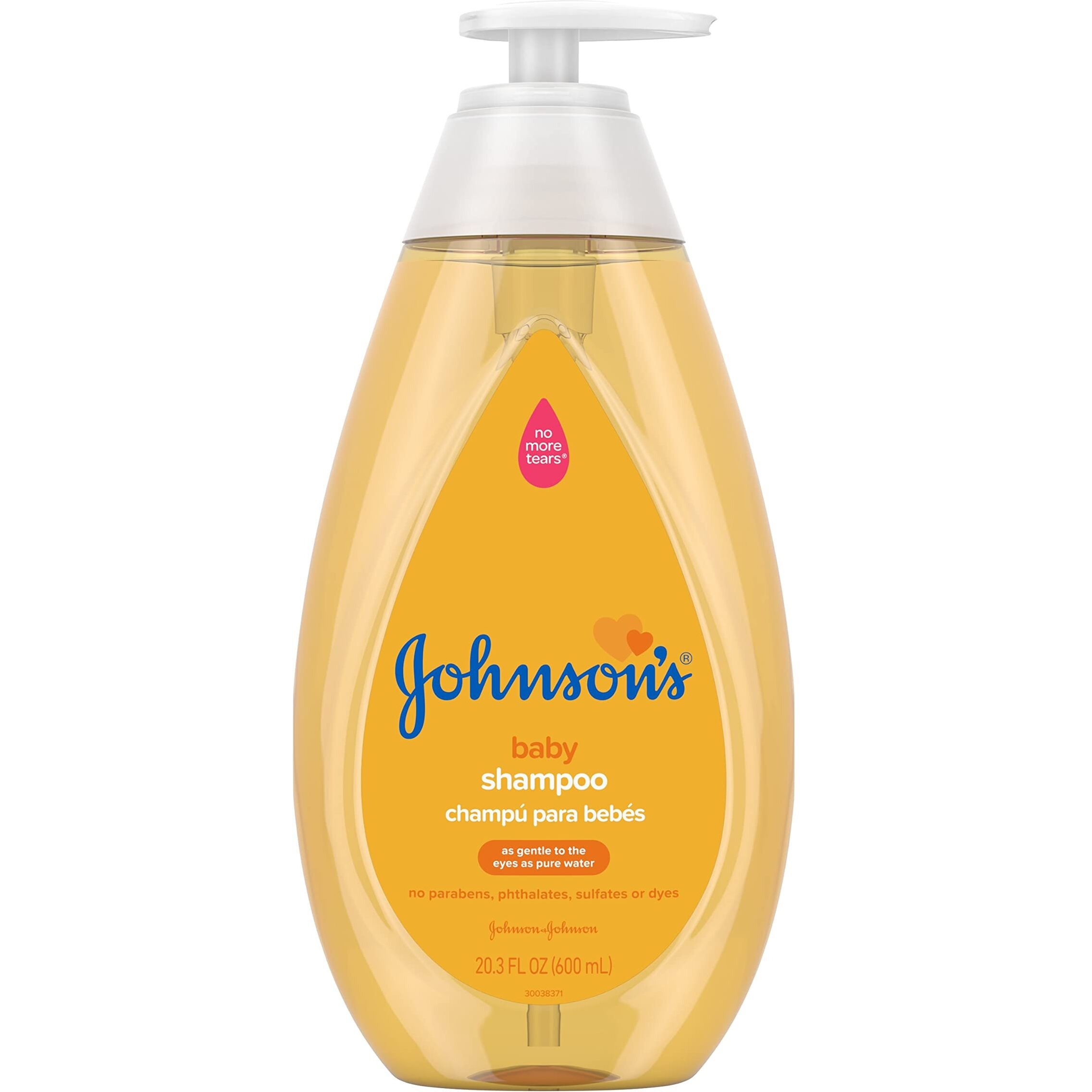 Johnson's Baby Shampoo with Tear-Free Formula, Shampoo for Baby's Delicate Scalp & Skin, Gently Washes Away Dirt & Germs, Paraben-, Phthalate-, Sulfate- & Dye-Free, 20.3 fl. oz