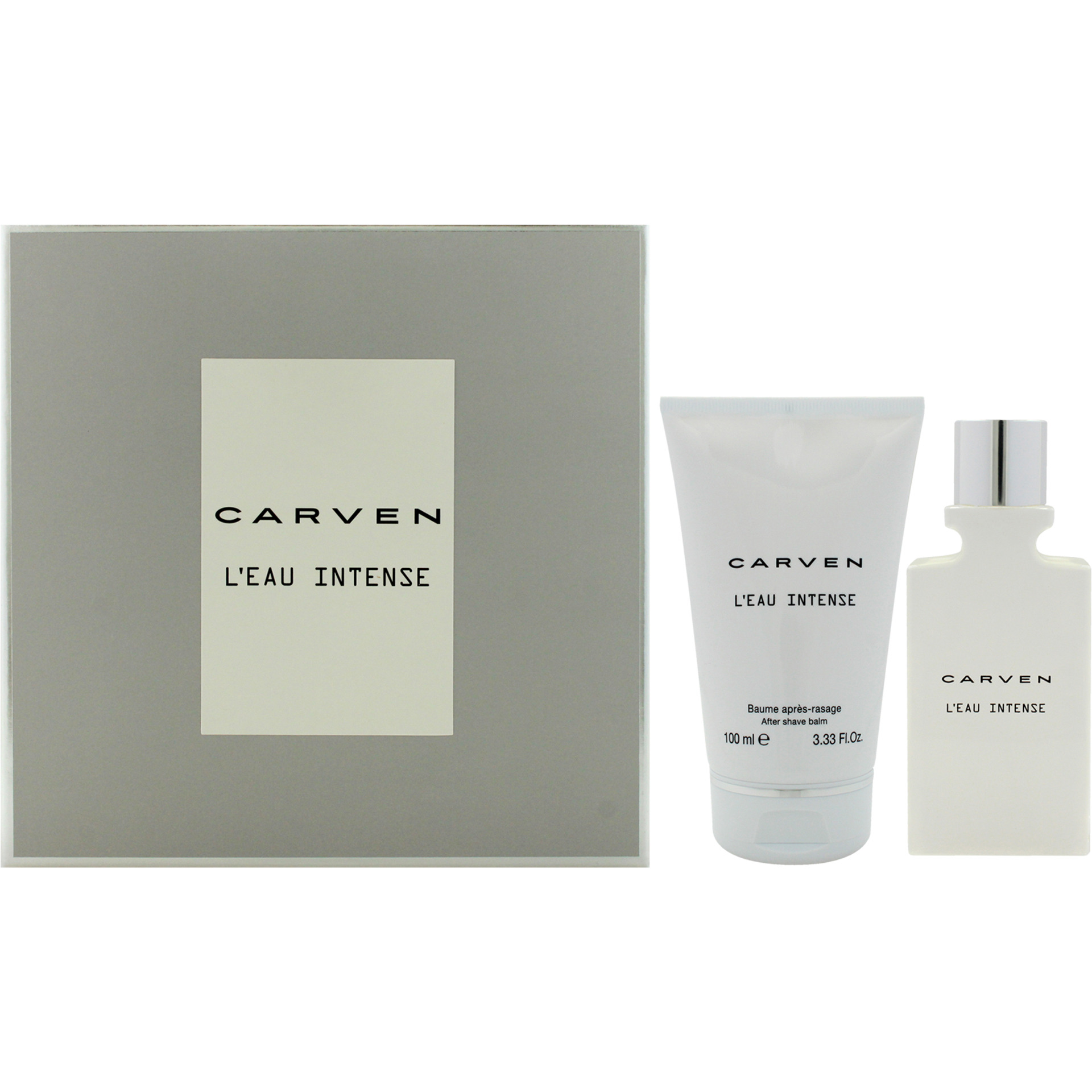 LEau Intense by Carven for Men - 2 Pc Gift Set 1.66oz EDT Spray, 3.33oz After Shave Balm