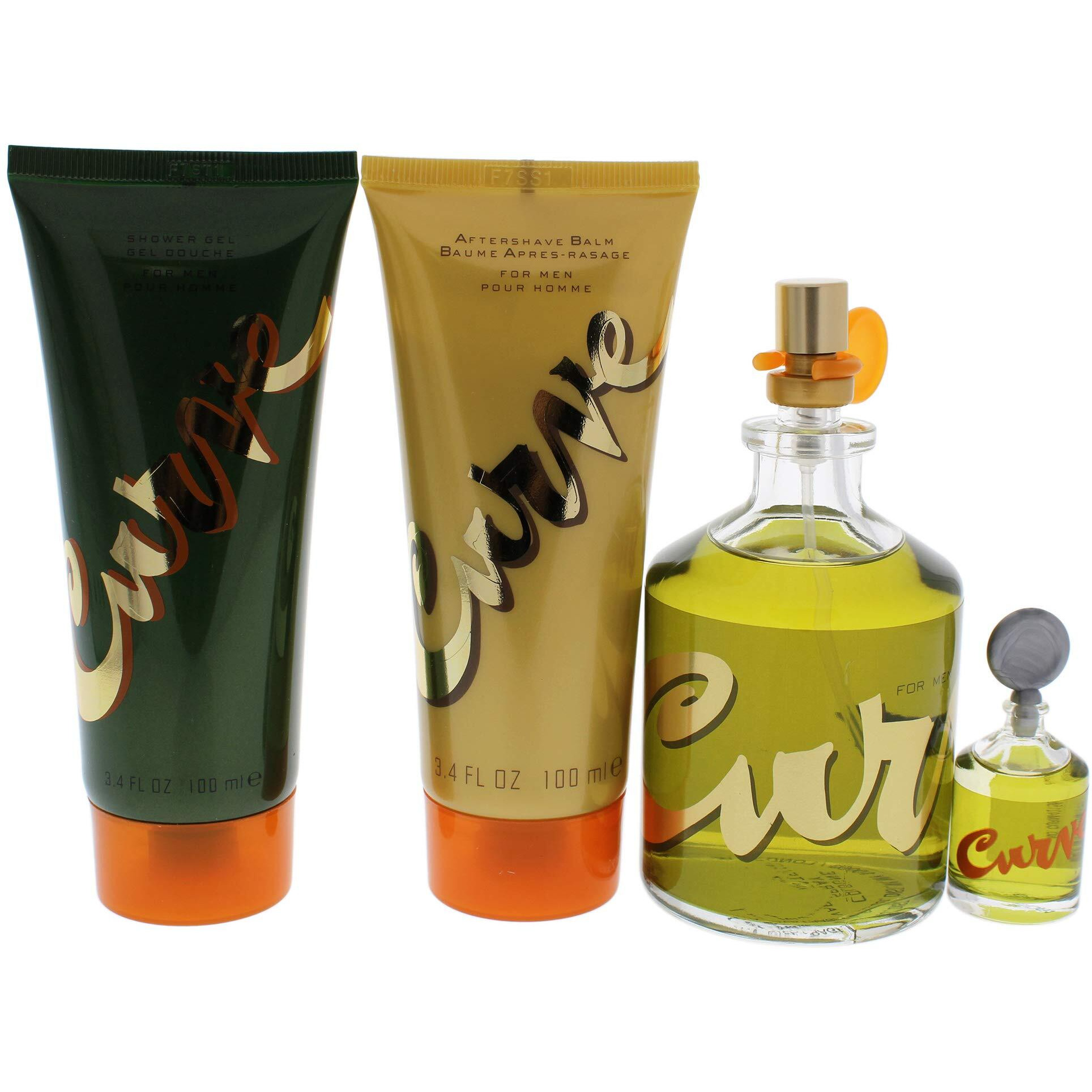Curve by Liz Claiborne for Men - 4 Pc Gift Set 4.2oz EDC Spray, 0.25oz EDC Splash, 3.4oz After Shave Balm, 3.4oz Shower Gel