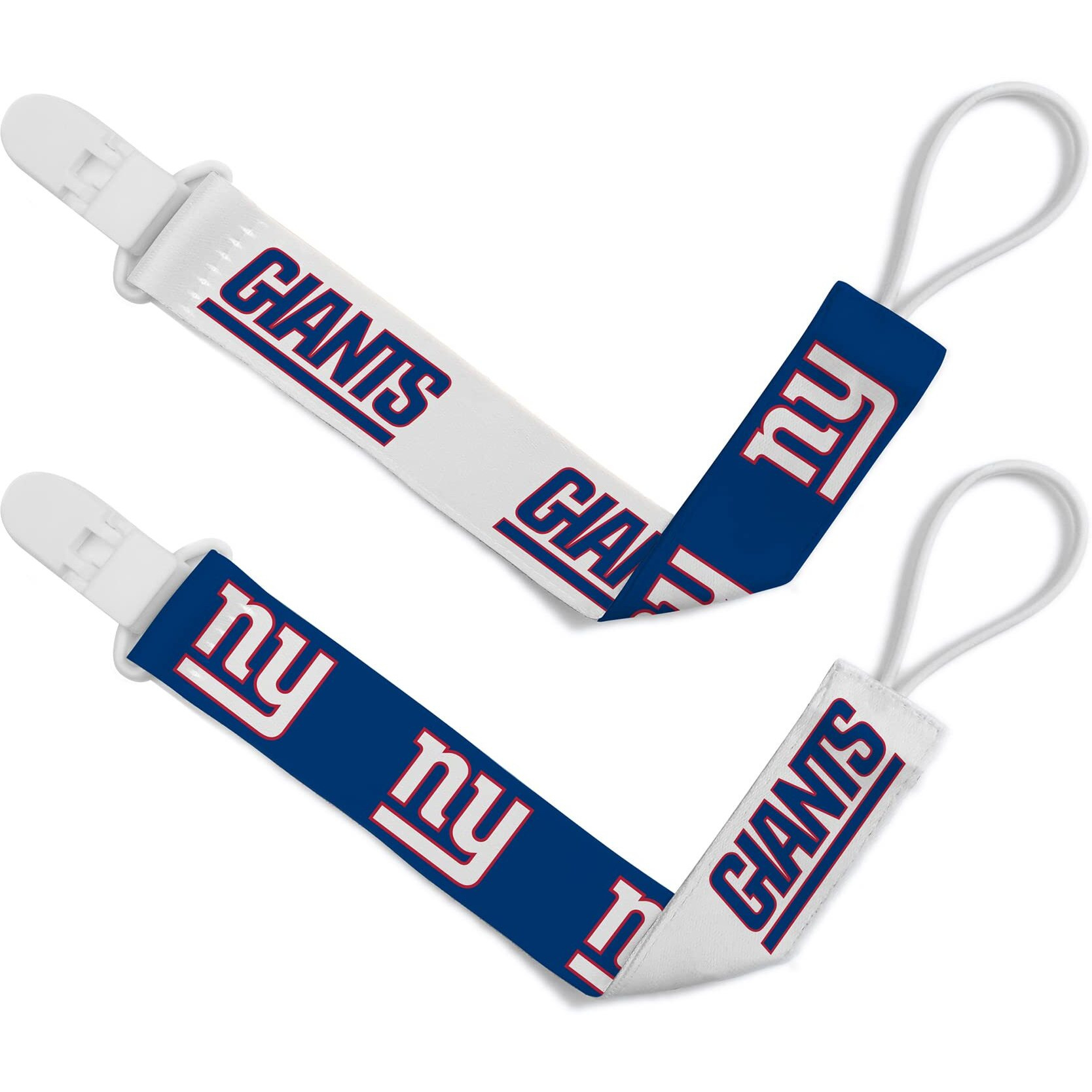 New York Giants Pacifier Clips 2 Pack