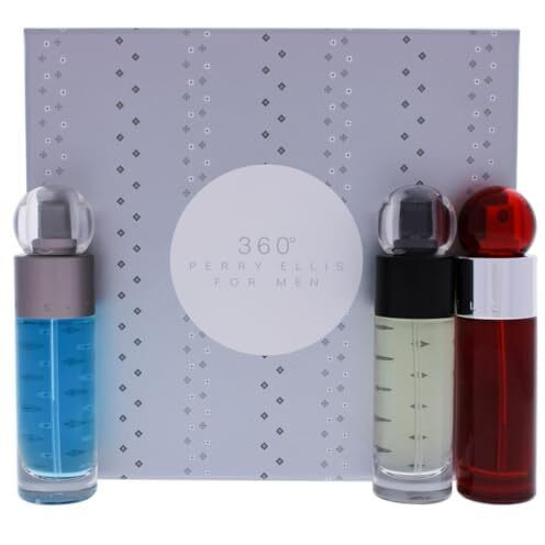360 by Perry Ellis for Men - 3 Pc Gift Set 1oz 360 EDT Spray, 1oz 360 Red EDT Spray, 1oz Reserve EDT Spray