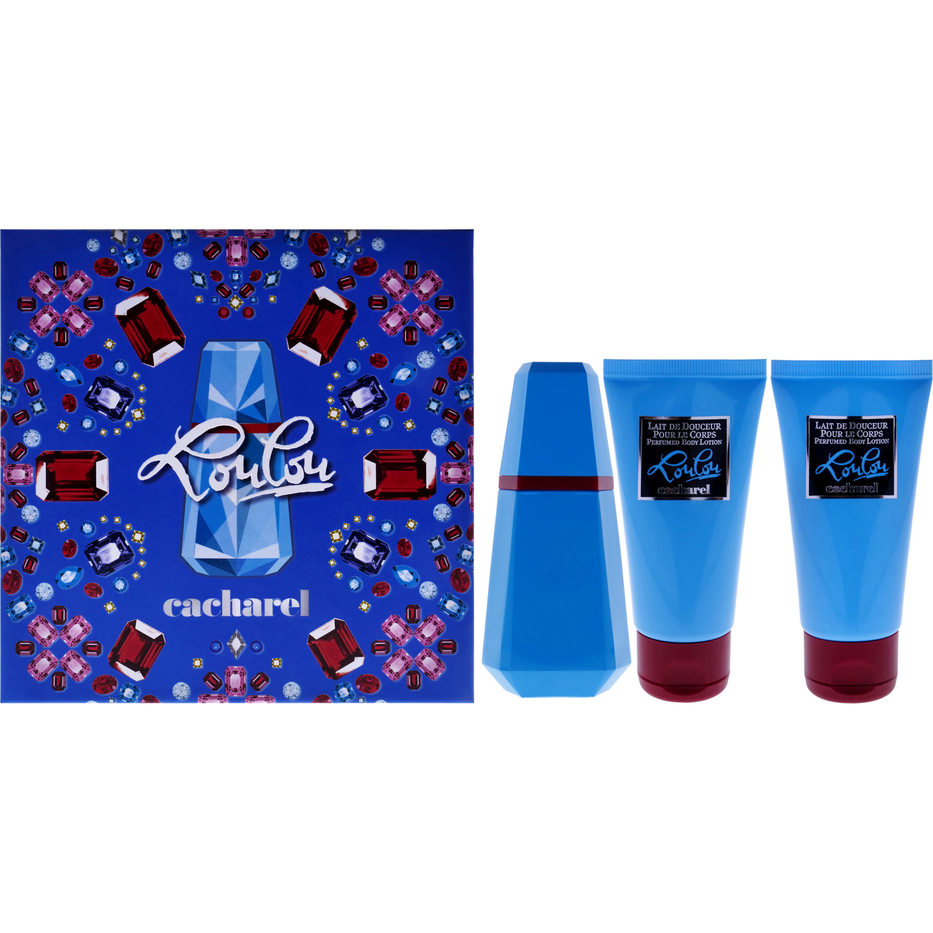 Lou Lou by Cacharel for Women - 3 Pc Gift Set 1.7oz EDP Spray, 1.7oz Body Lotion, 1.7oz Body Lotion
