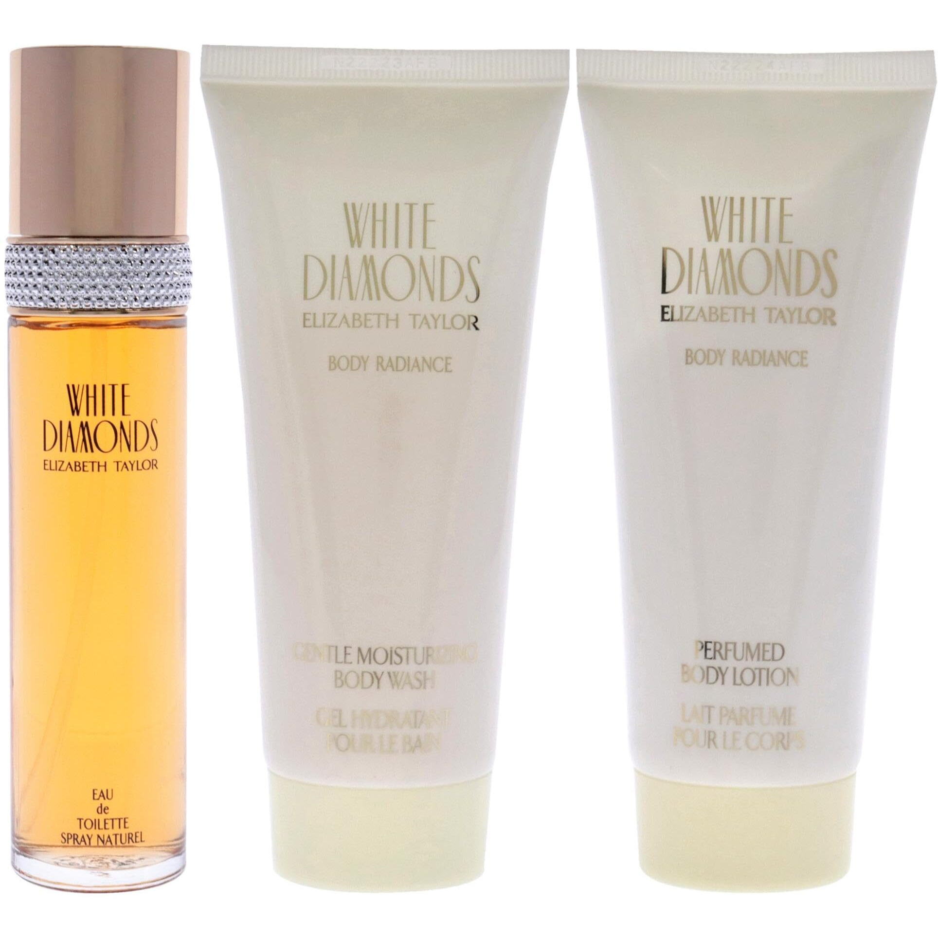 White Diamonds by Elizabeth Taylor for Women - 3 Pc Gift Set 3.3oz EDT Spray, 3.3oz Body Lotion, 3.3oz Body Wash