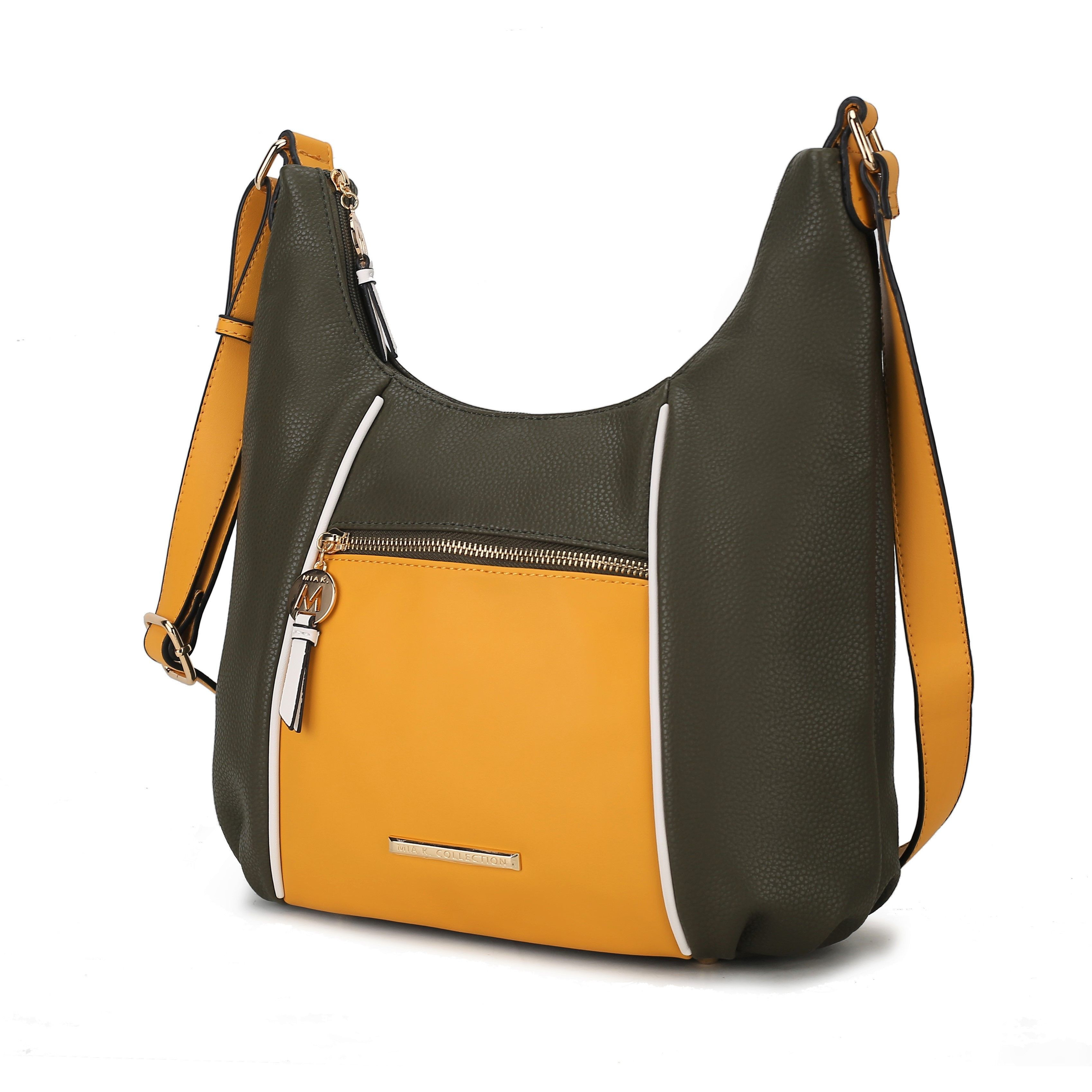 MKF collection Lavinia color Block Shoulder Handbag Vegan Leather Women by Mia k(D0102H9XJ4Y)