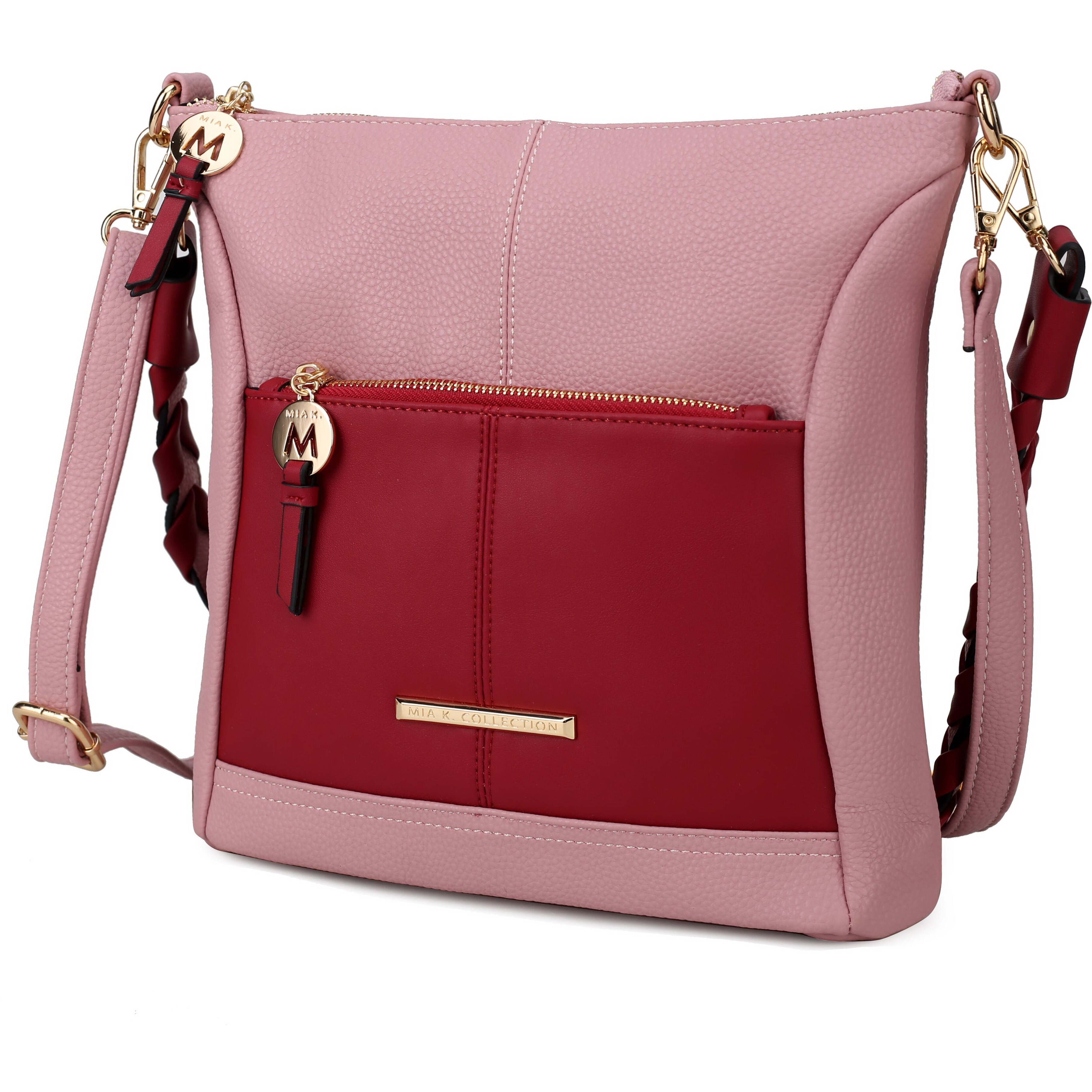MKF collection Nala Vegan Shoulder Handbag color-block Leather Women by Mia k(D0102H9XVcV)
