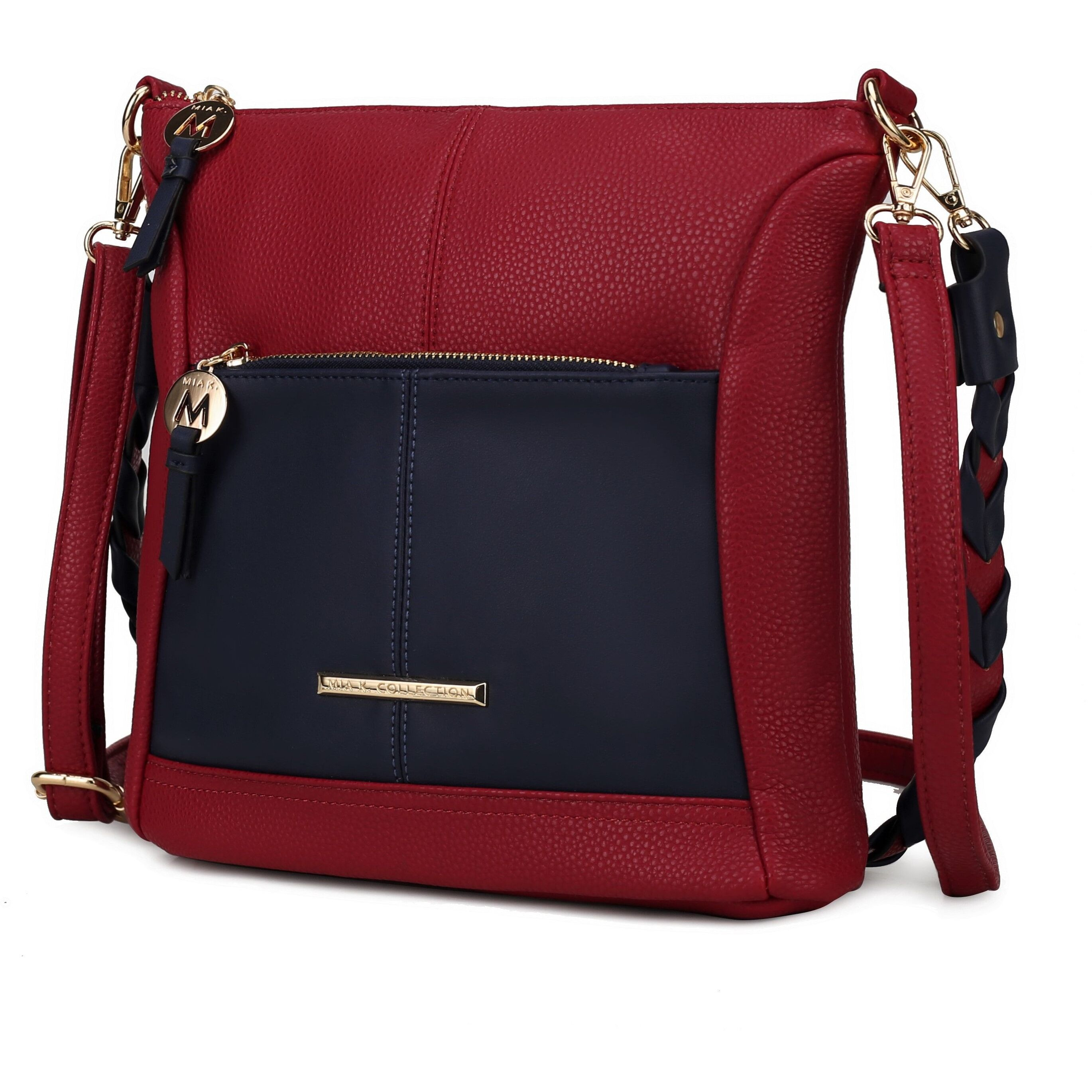 MKF collection Nala Vegan Shoulder Handbag color-block Leather Women by Mia k(D0102H9XVcA)