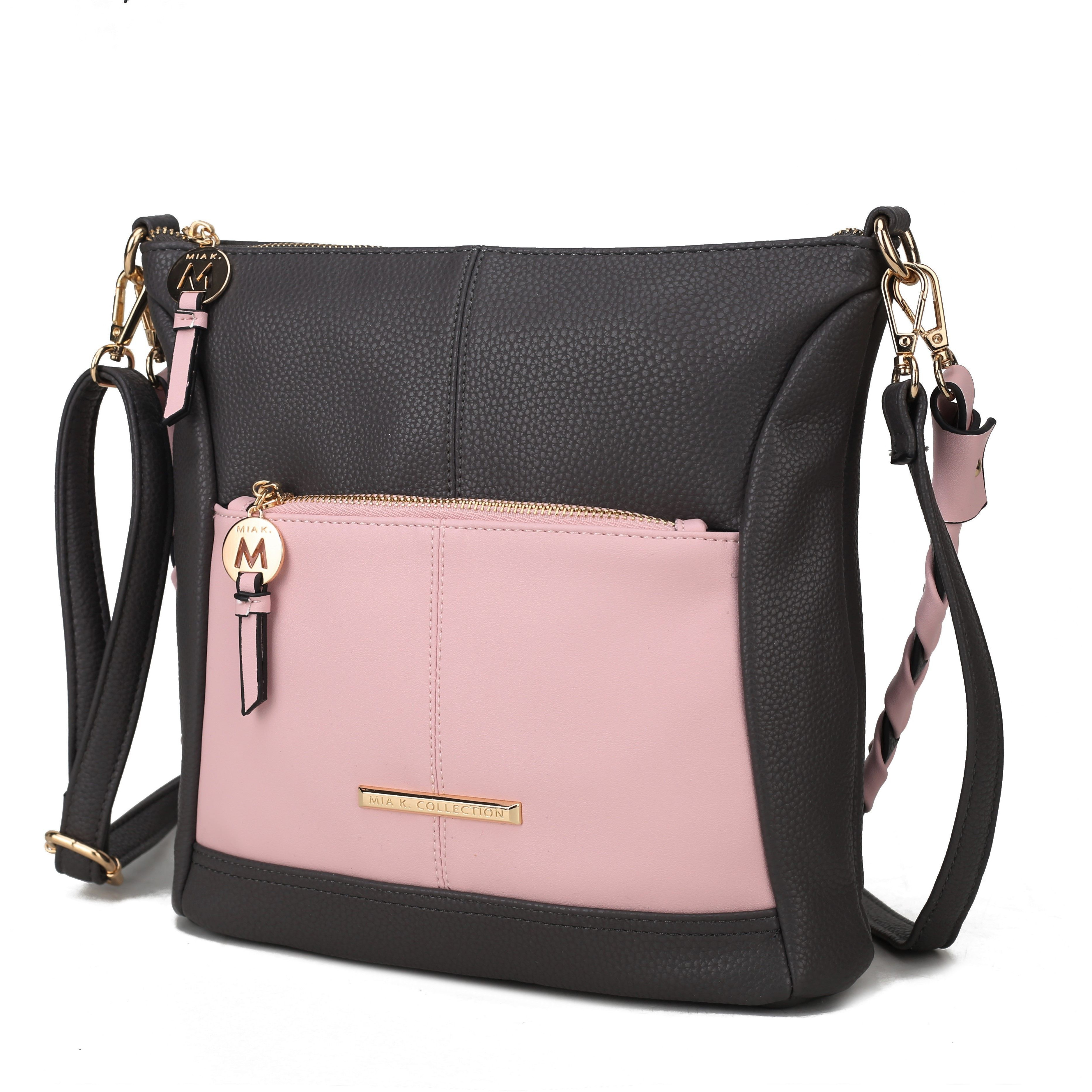 MKF collection Nala Vegan Shoulder Handbag color-block Leather Women by Mia k(D0102H9XV0U)