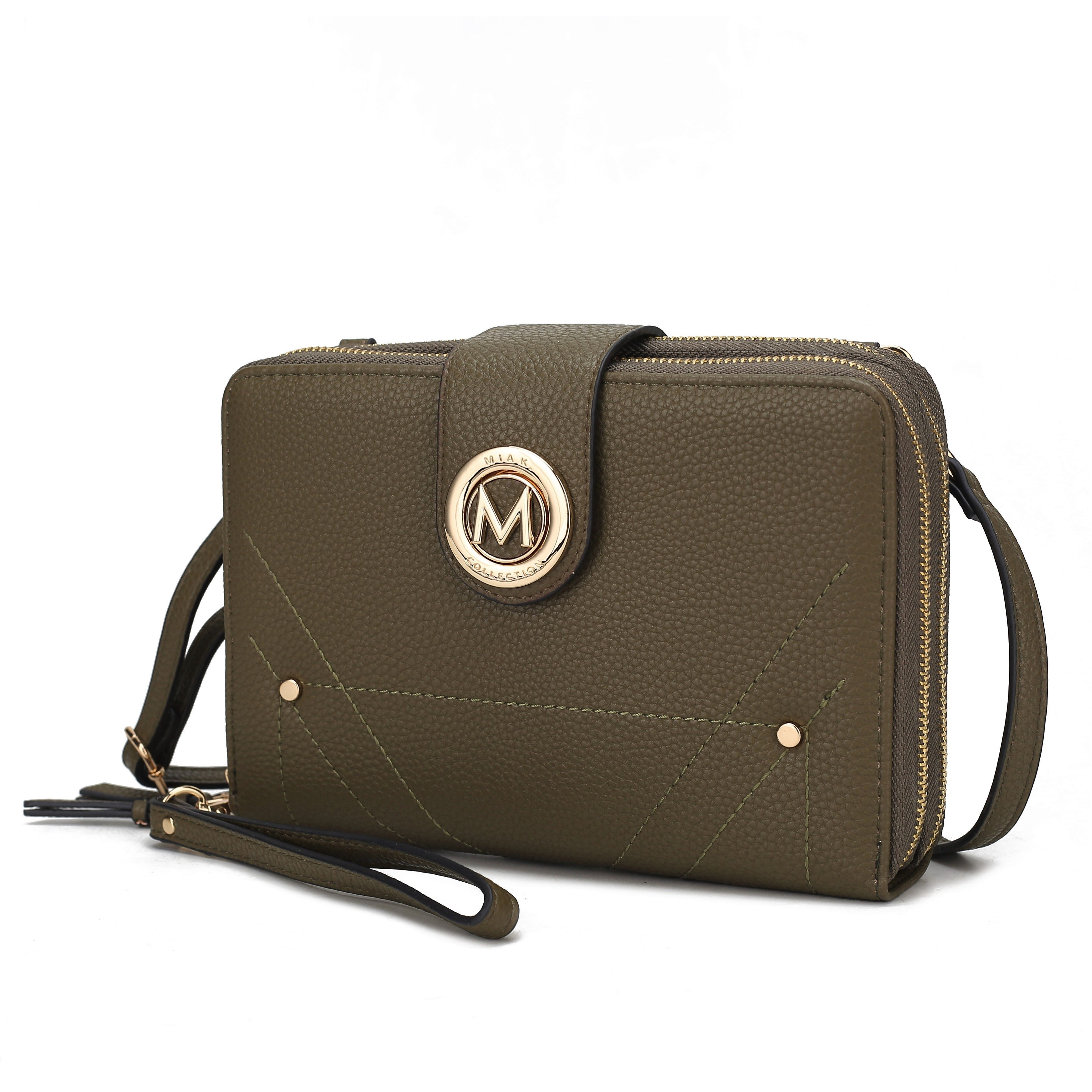 MKF collection Sage cell phone Wallet crossbody Handbag with Optional Wristlet by Mia K(D0102H9XV6Y)