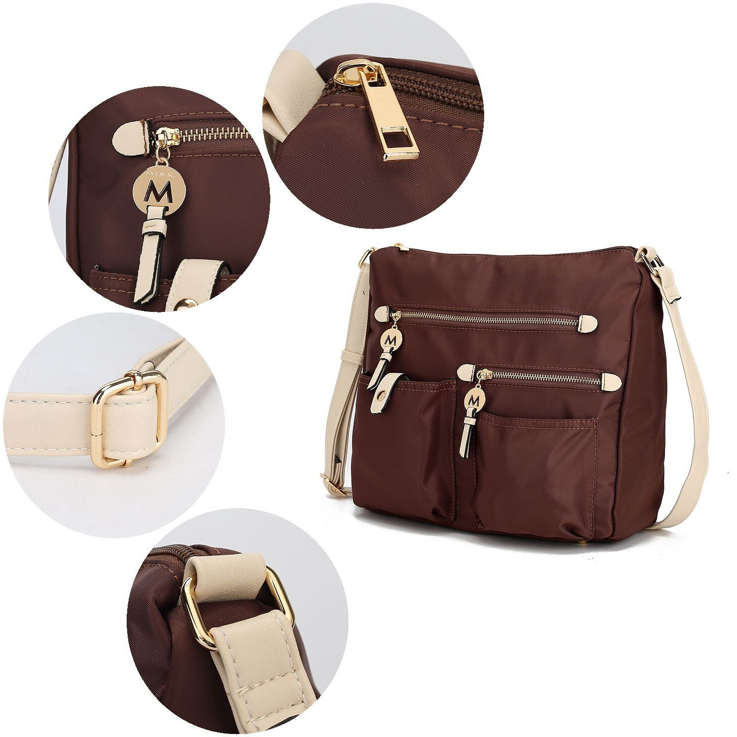 MKF collection Serena color-Block Nylon Women Shoulder Bag by Mia K(D0102H9KJRV)