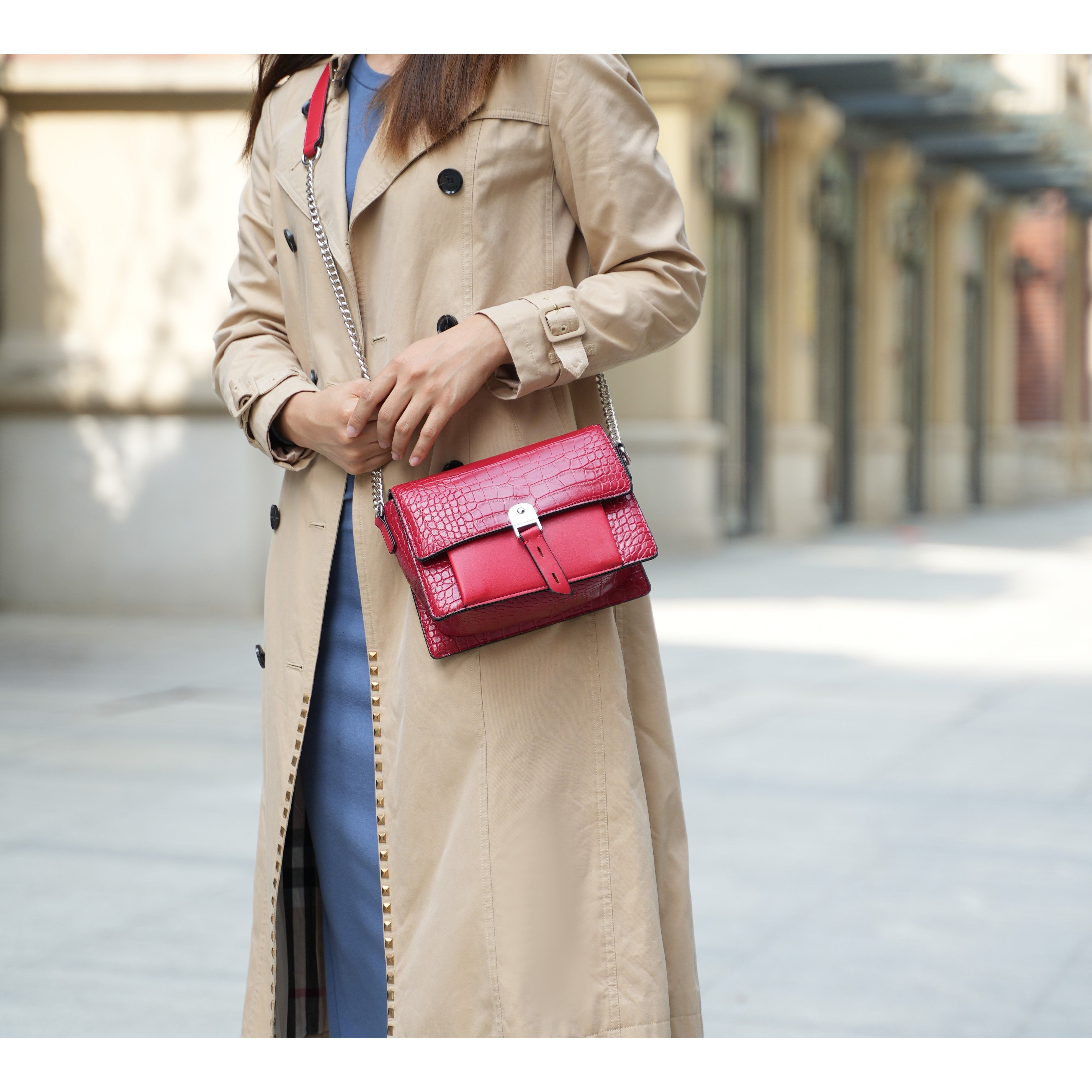 MKF collection Hope crocodile Embossed Vegan Leather Women Shoulder Bag by Mia K(D0102H9T8MY)