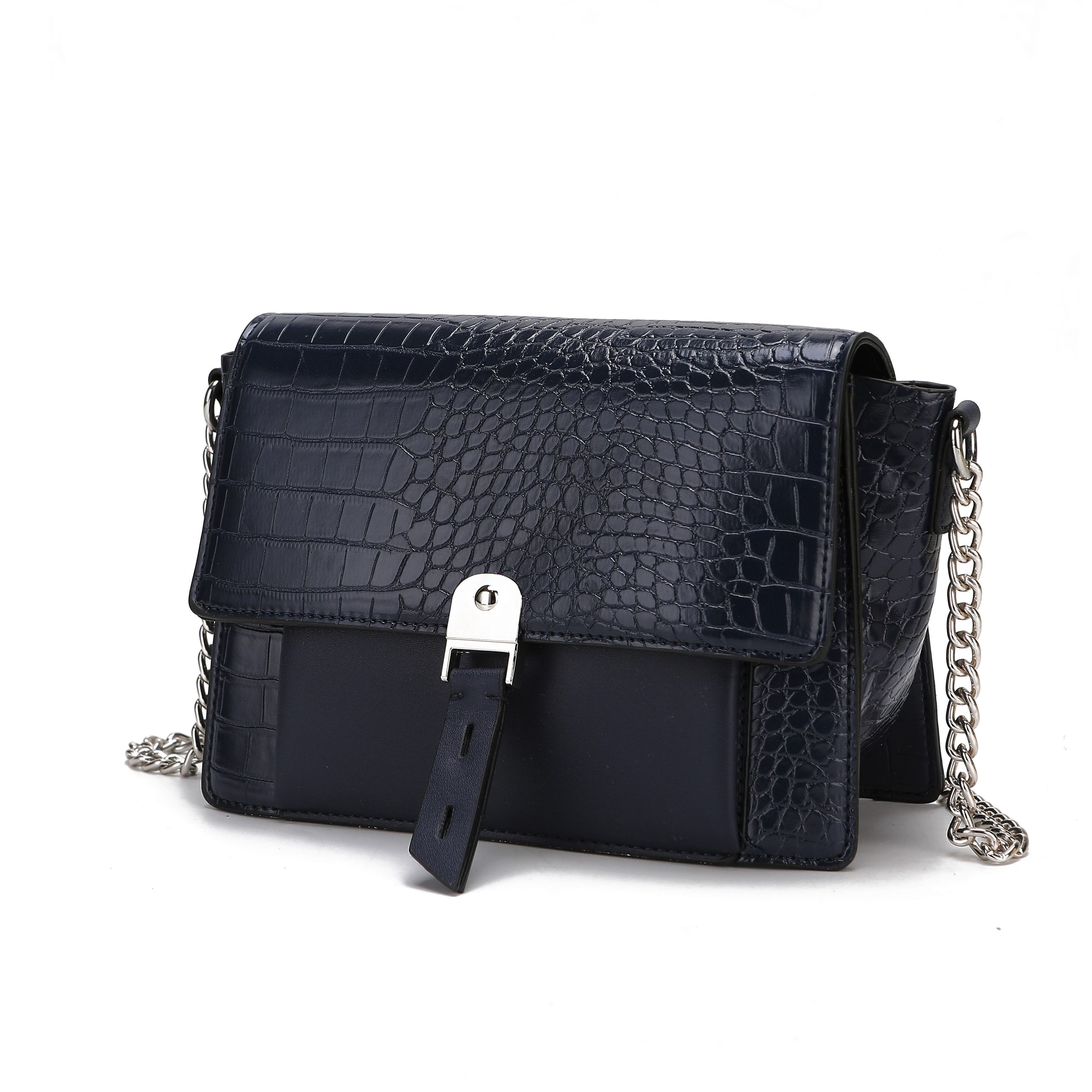 MKF collection Hope crocodile Embossed Vegan Leather Women Shoulder Bag by Mia K(D0102H9T8DW)