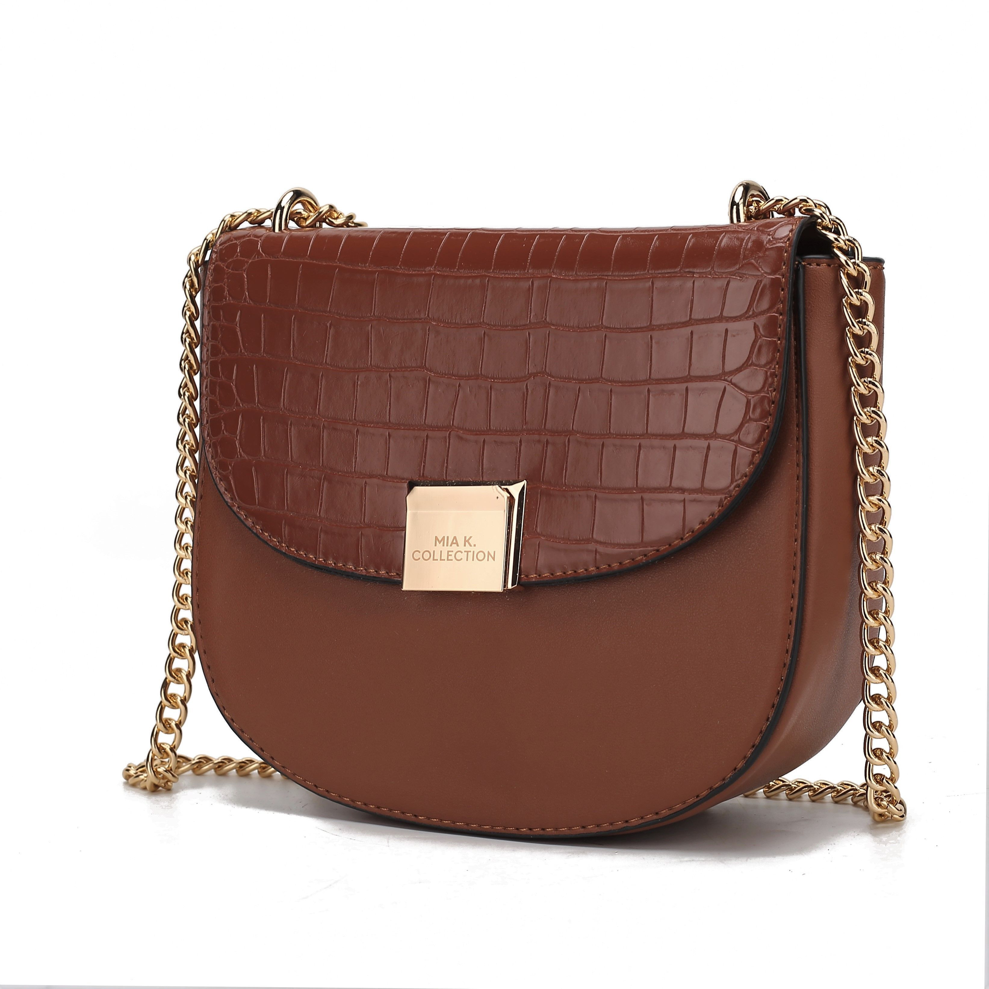 MKF collection Brooklyn crocodile Embossed Vegan Leather Women Shoulder Handbag by Mia K(D0102H9T88U)