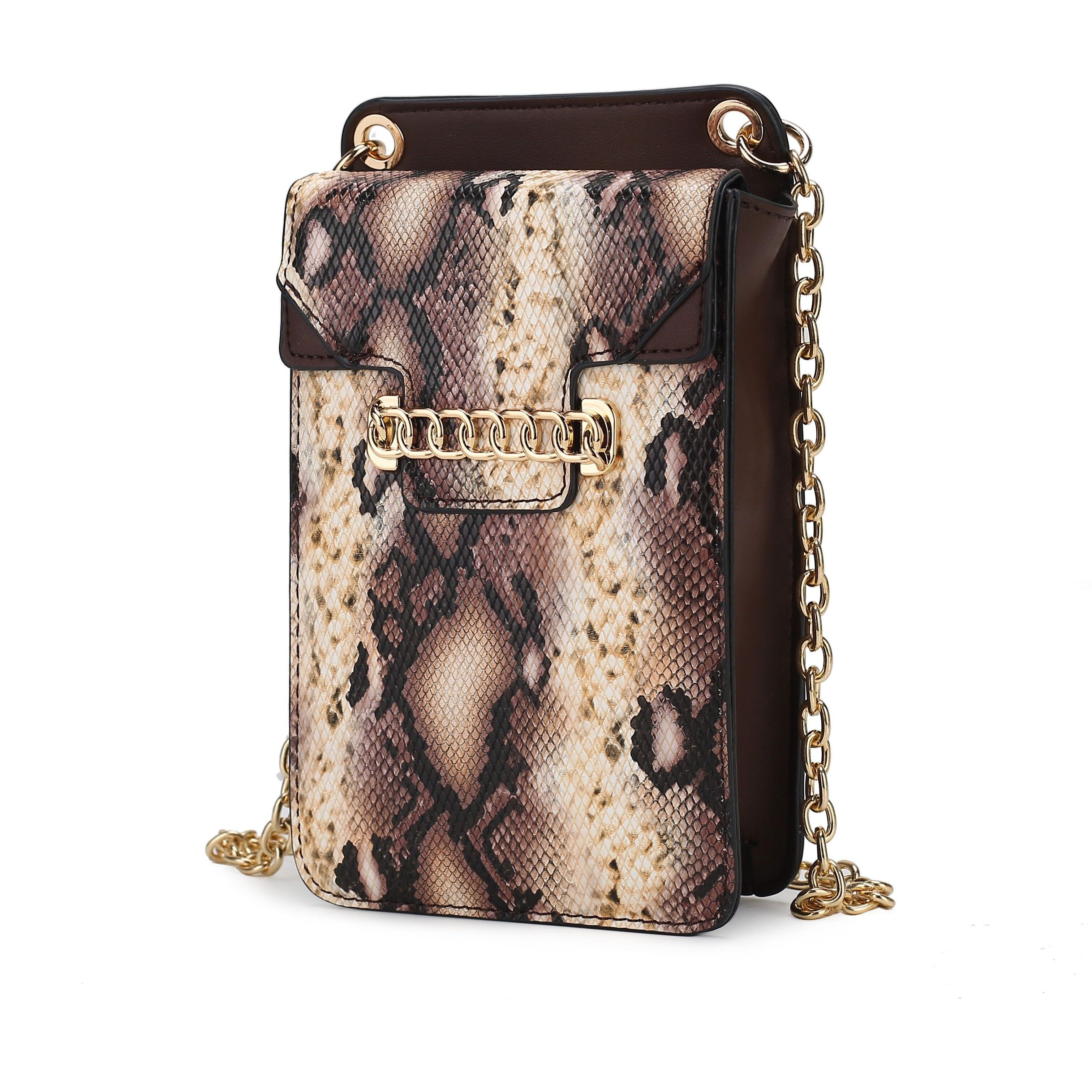 MKF collection Yael Snake embossed Vegan Leather Phone crossbody Handbag by Mia K(D0102HISQYW)