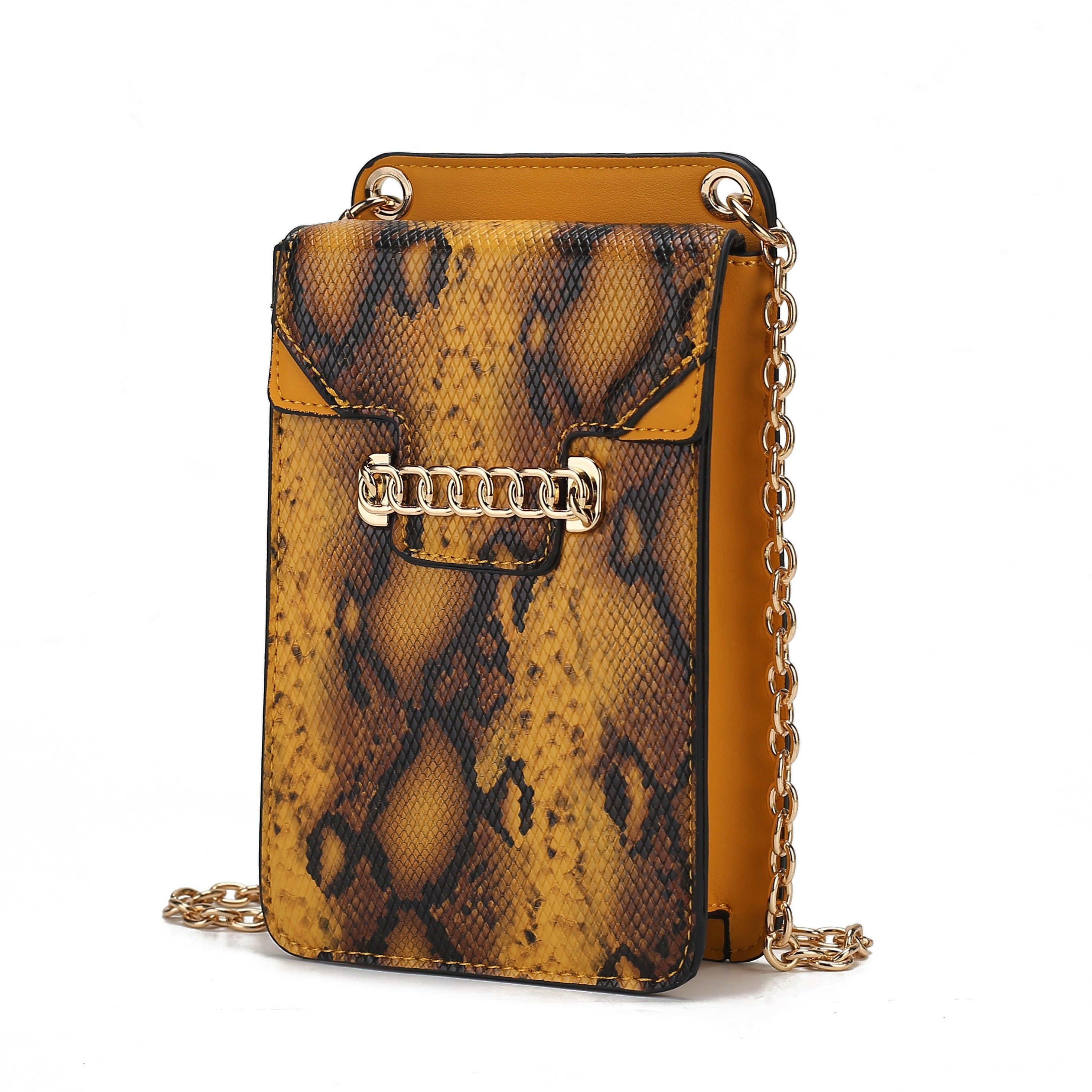MKF collection Yael Snake embossed Vegan Leather Phone crossbody Handbag by Mia K(D0102HISQ6U)