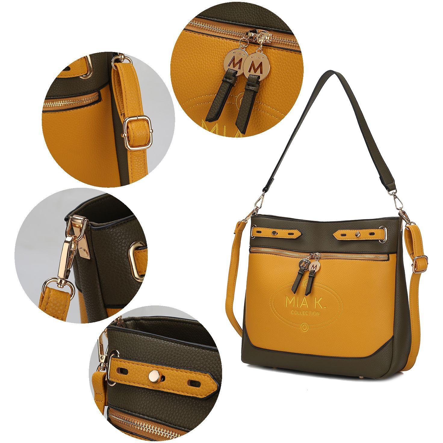 MKF collection Evie two tone Vegan Leather Women Shoulder bag by Mia k(D0102HI9VVV)