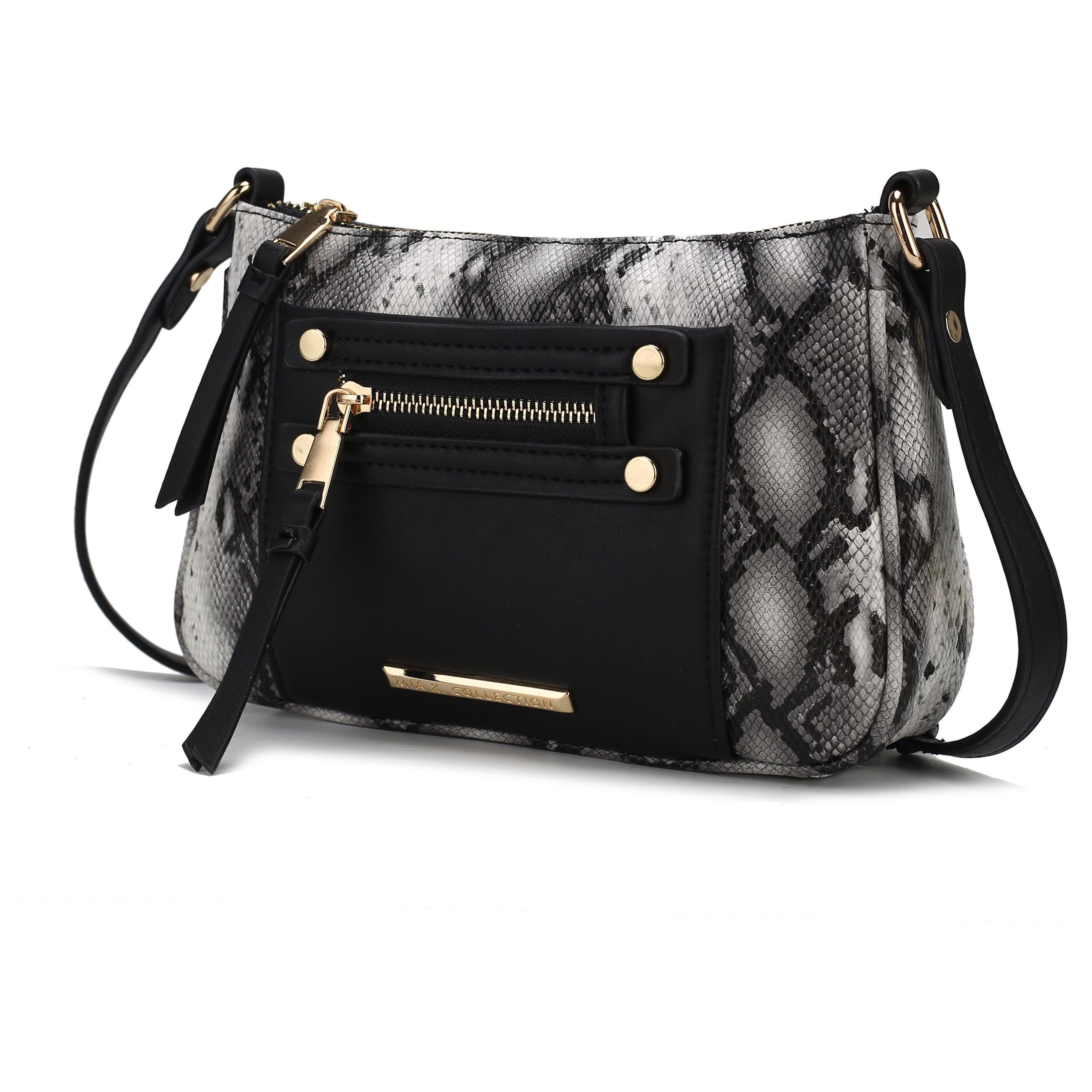 MKF collection Essie Snake embossed Vegan Leather crossbody by Mia K(D0102HIc8Rg)