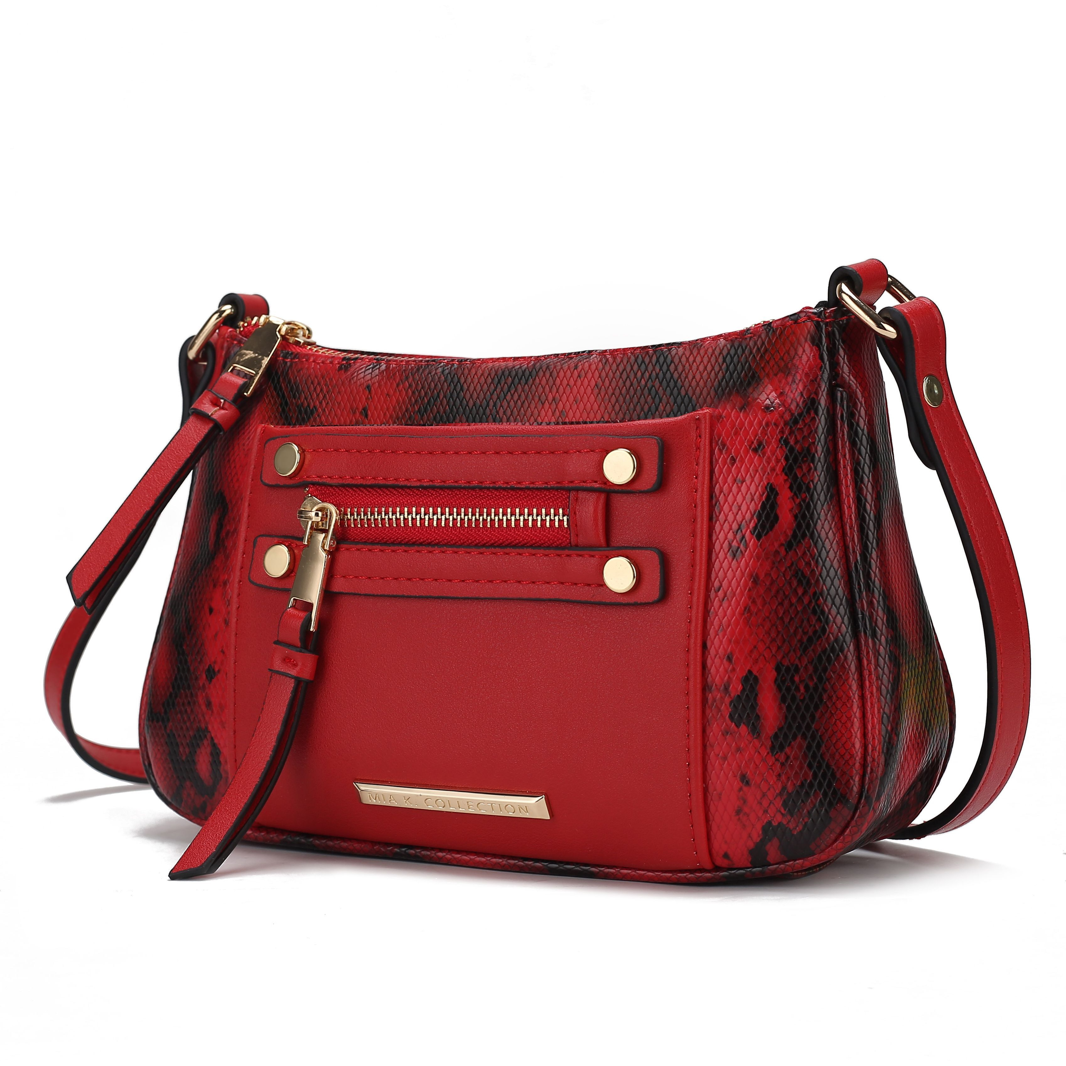 MKF collection Essie Snake embossed Vegan Leather crossbody by Mia K(D0102HIc87U)
