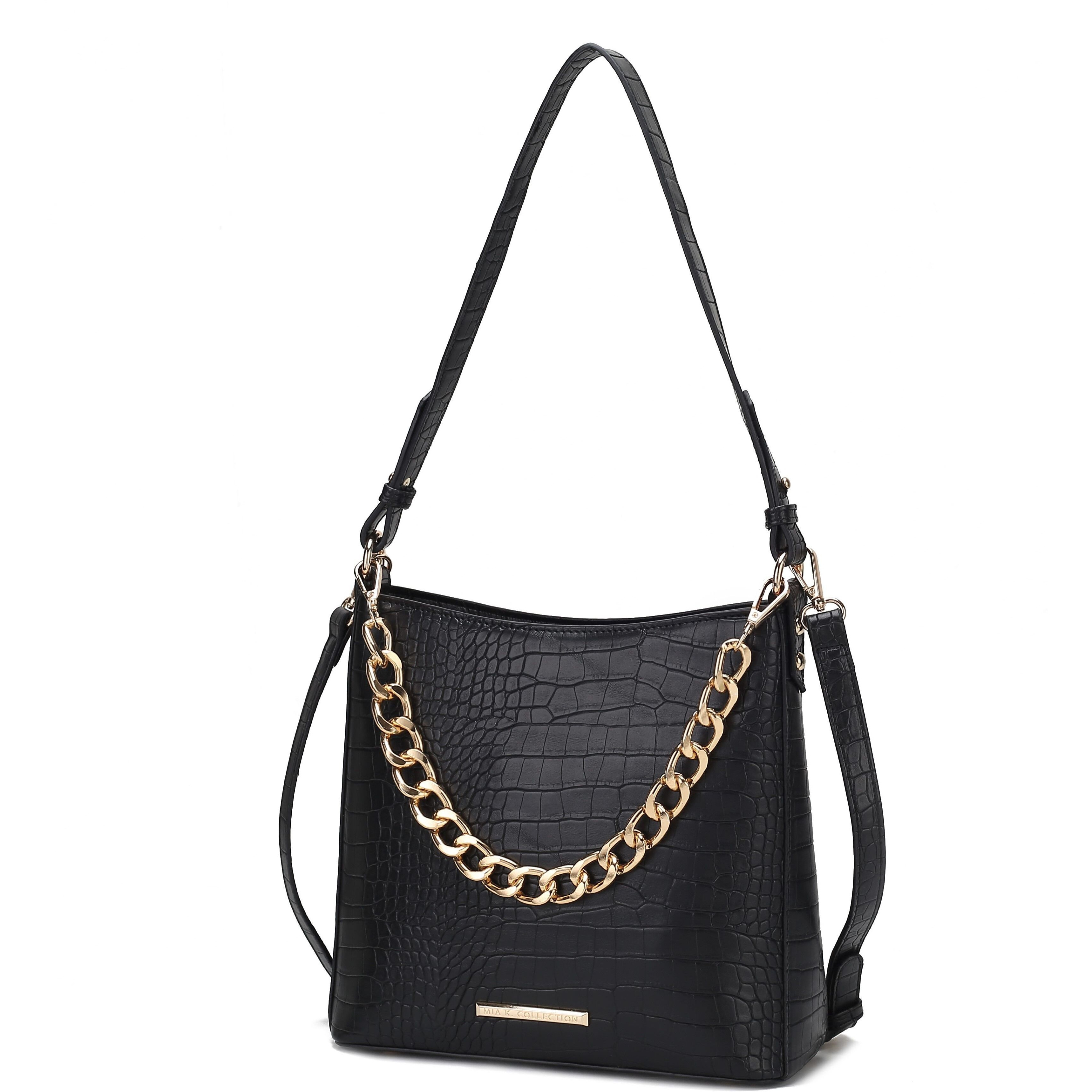 MKF collection Bizzy Faux crocodile-Embossed Vegan Leather Women Shoulder Bag by Mia K(D0102HIBMRA)