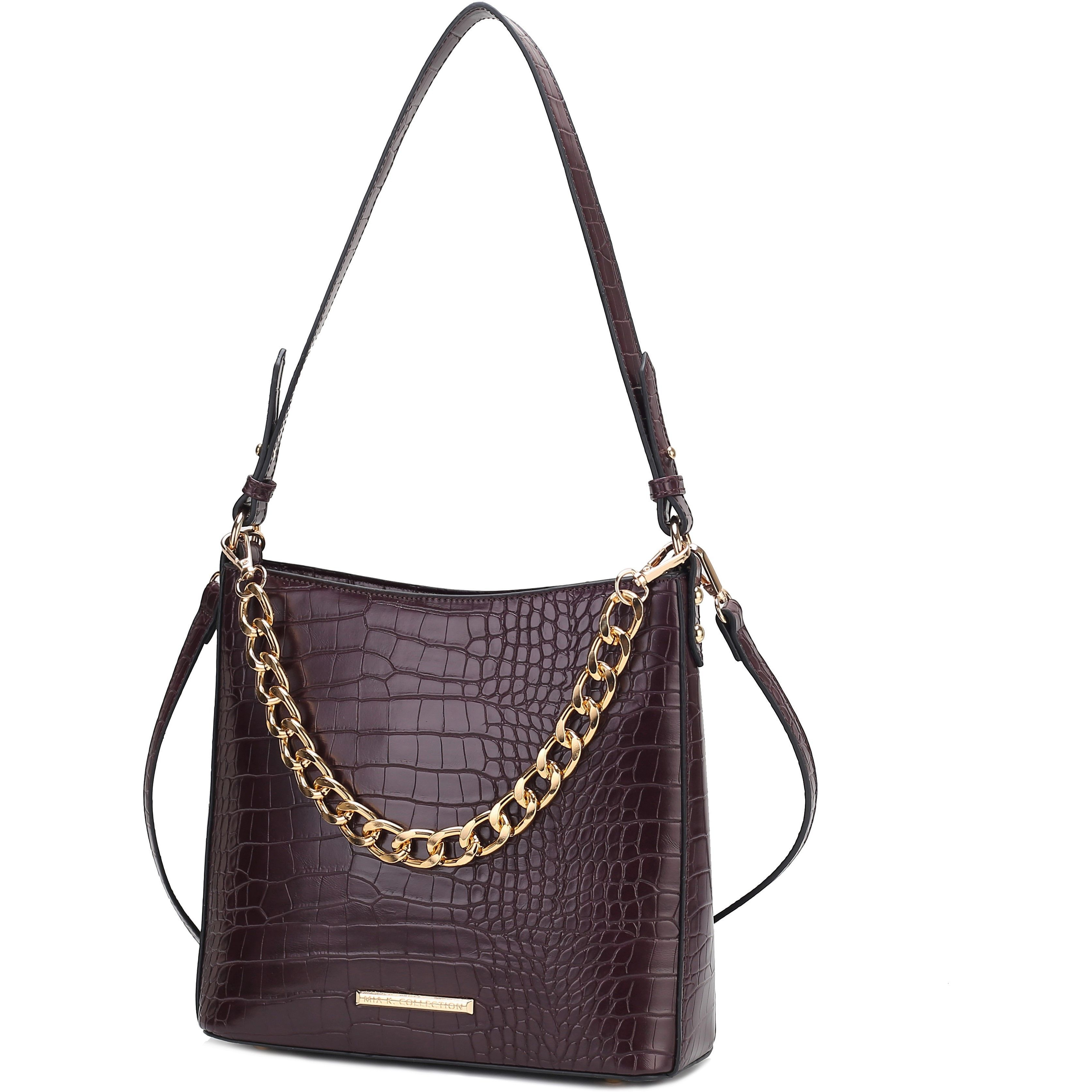 MKF collection Bizzy Faux crocodile-Embossed Vegan Leather Women Shoulder Bag by Mia K(D0102HIBMPA)
